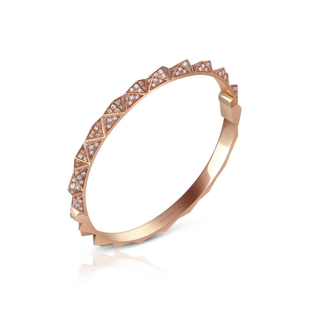 Tilal Full Diamond Bangle#Gold_Rose Gold