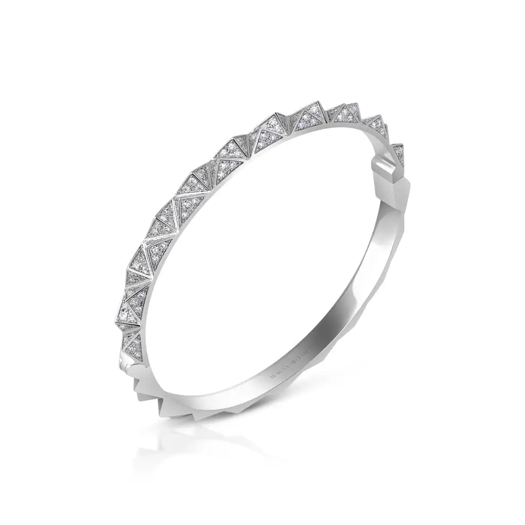 Tilal Full Diamond Bangle#Gold_White Gold