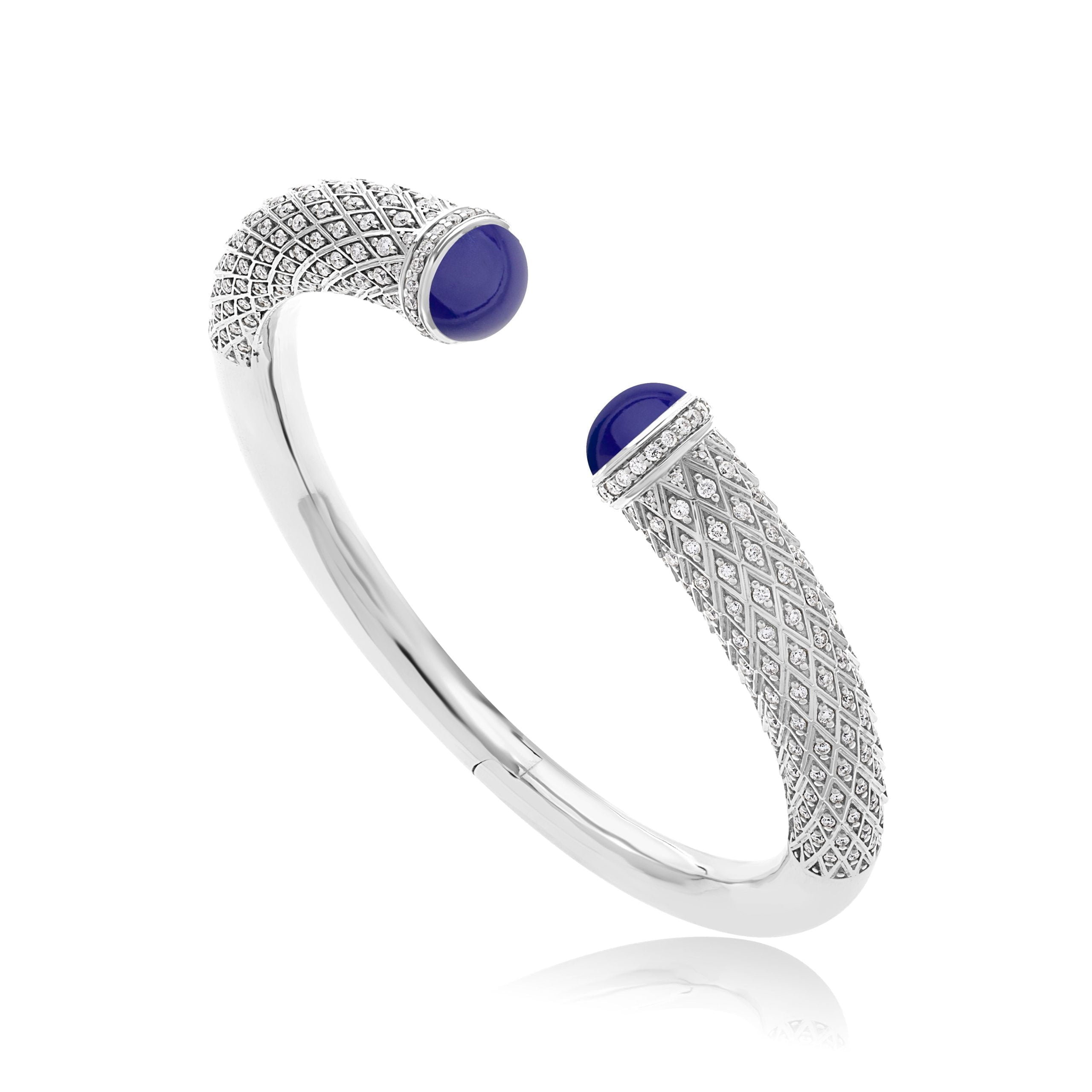 Harmony Bangle in Lapis Lazuli Full Diamond