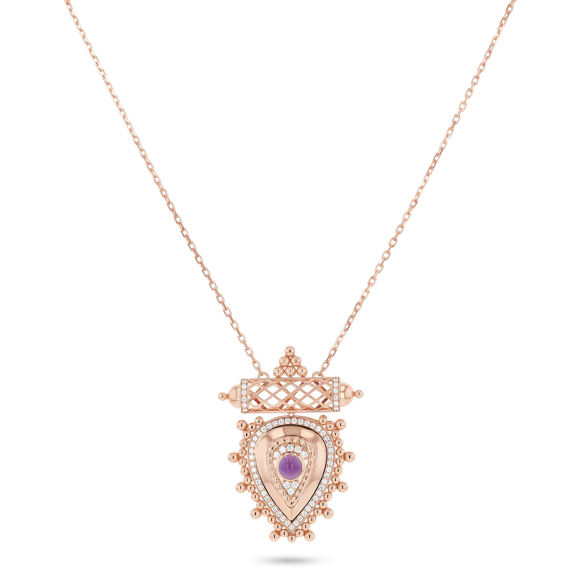 Al Qasr Small Pendant Pearl — Amethyst#Stone_Amethyst