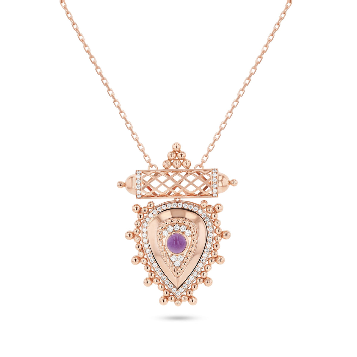 Al Qasr Small Pendant Pearl — Amethyst#Stone_Amethyst