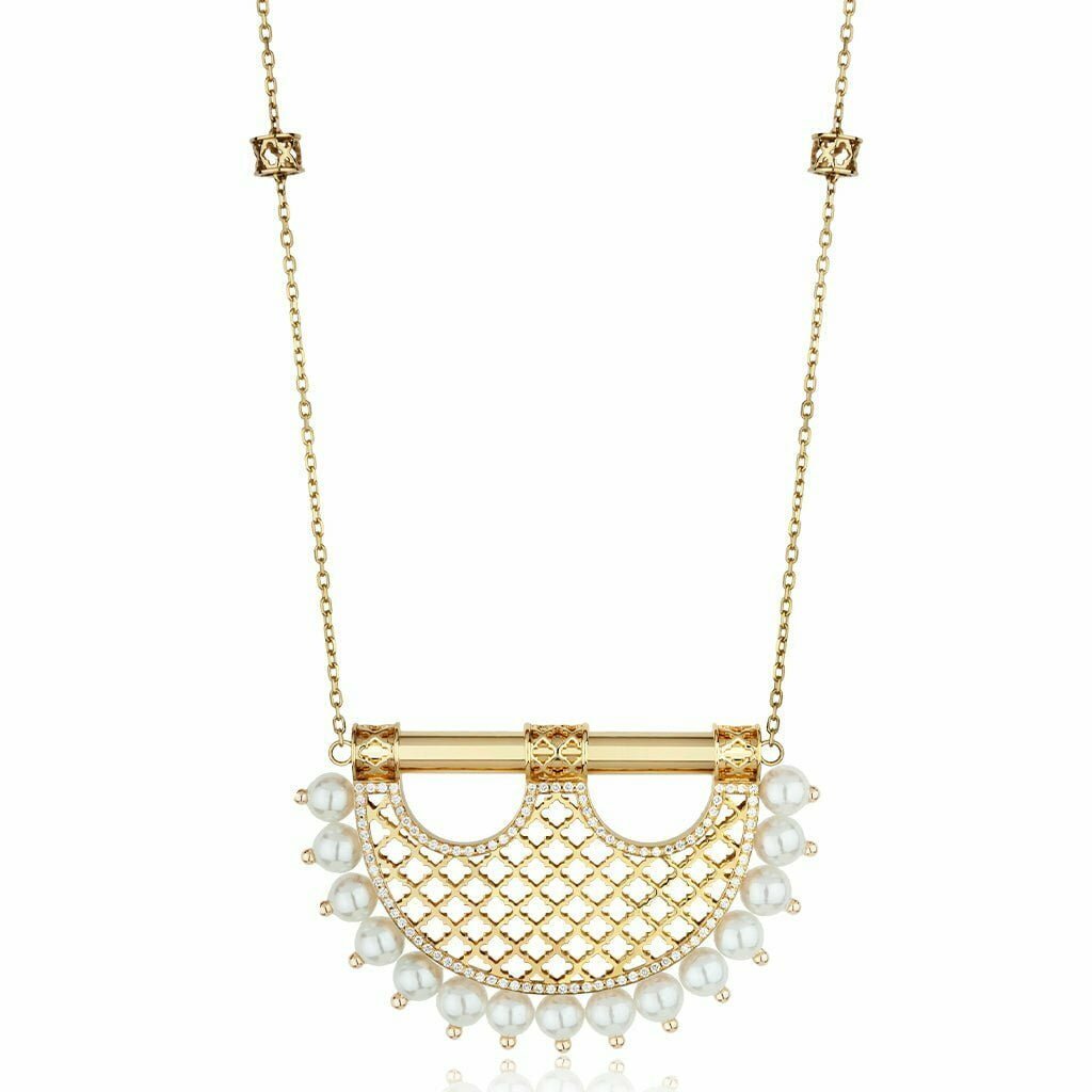 Al Noor Heritage Pearl Pendant in Large Model - Misk Dubai,Necklaces, al-noor-heritage-pearl-pendant-in-large-model, , Misk Dubai, Misk, Misk Jewellery, Misk Jewelry, Gold, Emirati Gold, Emirati Design, Jewelry Emirati, Saudi Jewelry, Gold Saudi Arabia, Dubai, Abu Dhabi, Saudi Arabia, KSA, UAE, United Arab Emirates, 18kt, مجوهرات , مجوهرات مسك, مجوهرات اماراتية , دهب , سعودية ذهب