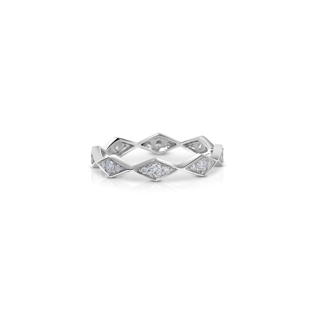 Eternity Small Full Diamond White Gold Ring