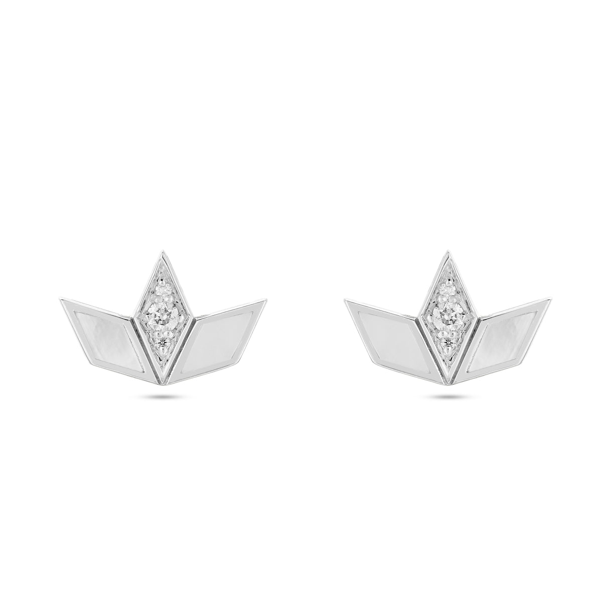 Eternity 3Leaf Mother of Pearl Earrings