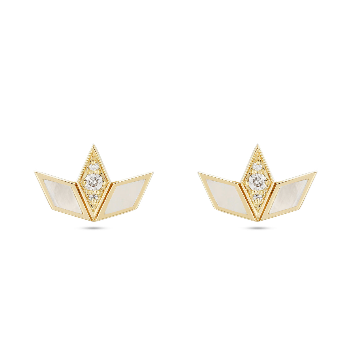 Eternity 3Leaf Mother of Pearl Earrings