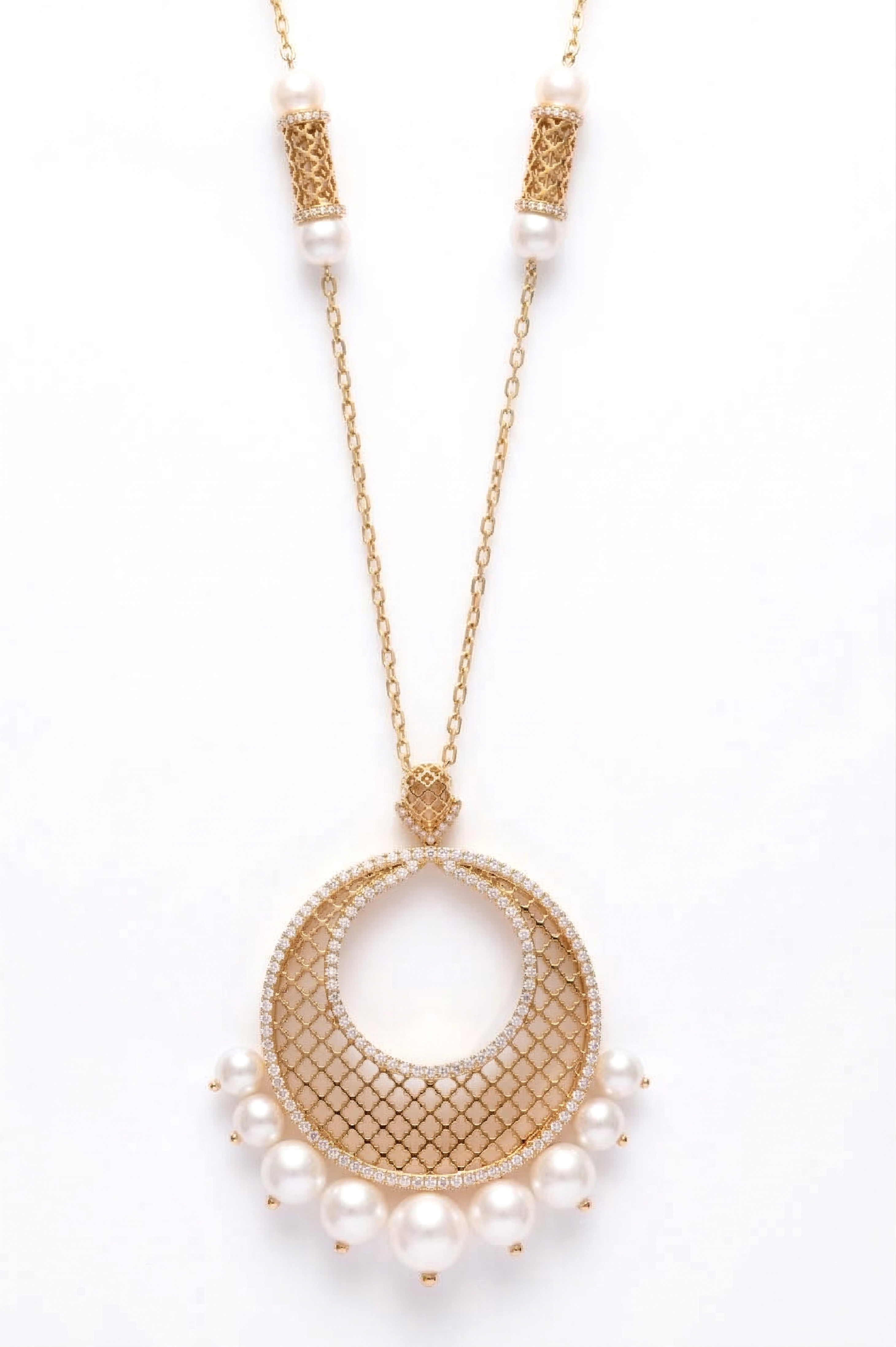 Heritage Classic Small Pearl Yellow Gold Necklace