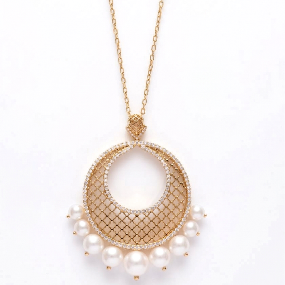 Heritage Classic Small Pearl Yellow Gold Necklace