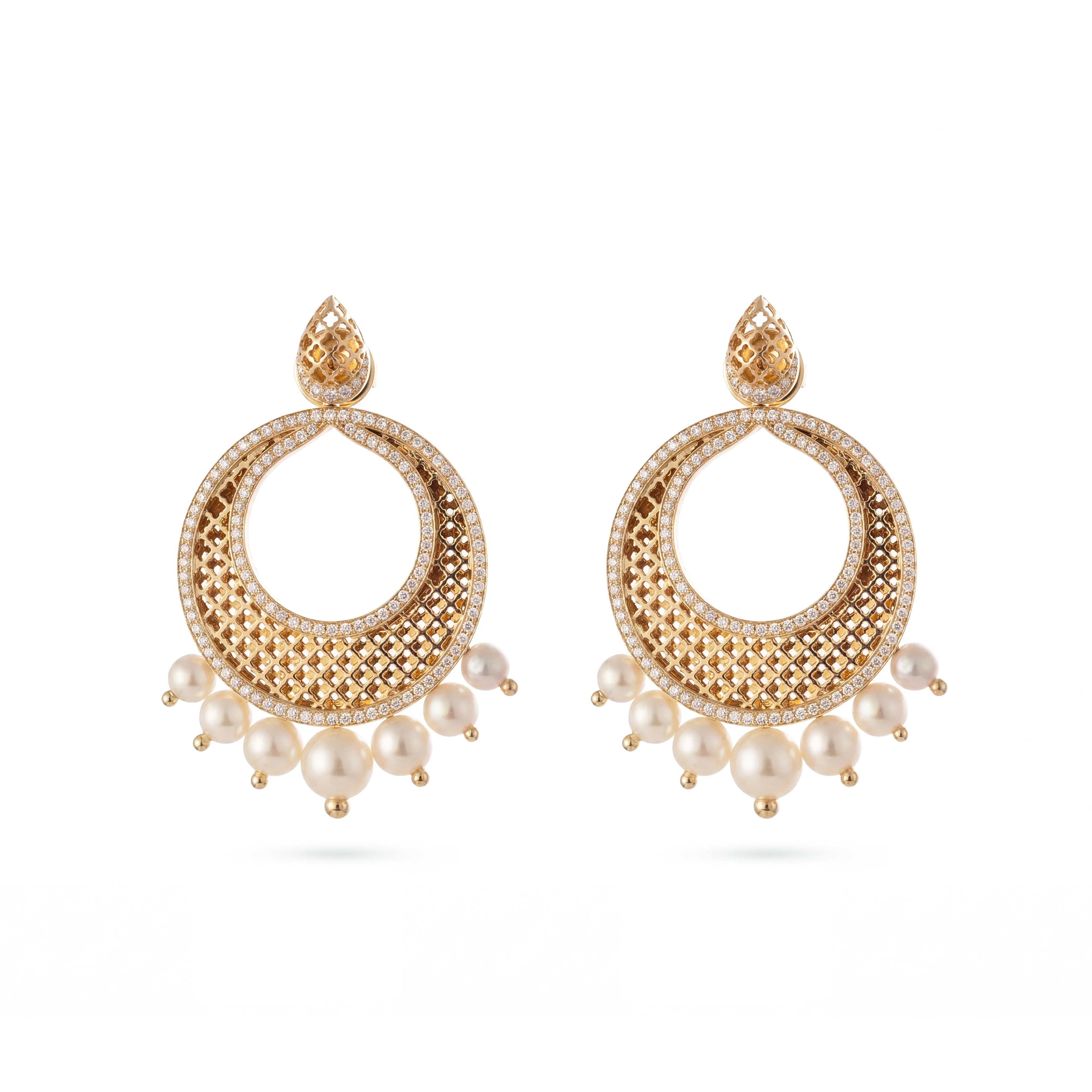 Heritage Classic Small Earrings Pearl Yellow Gold