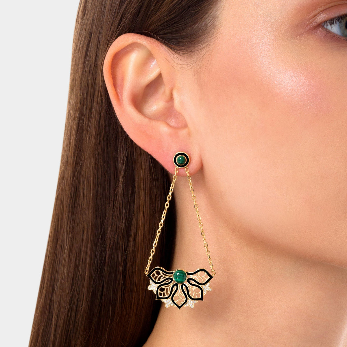 AURA Rise Earrings Medium#Gold_Yellow Gold