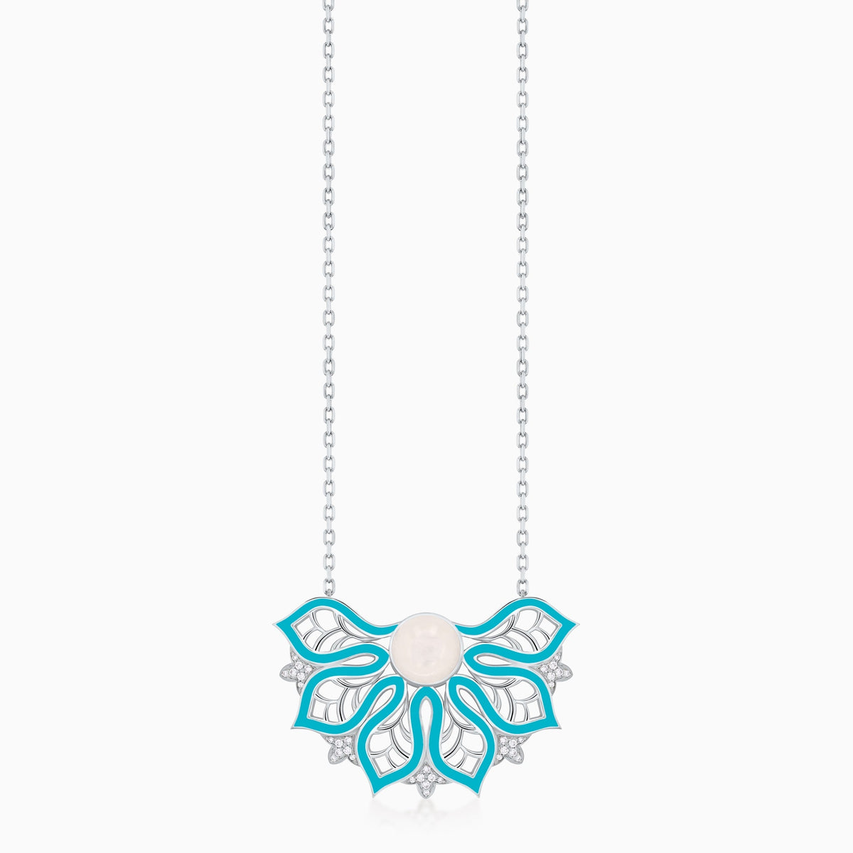 AURA Rise Necklace Extra Large#Gold_White Gold
