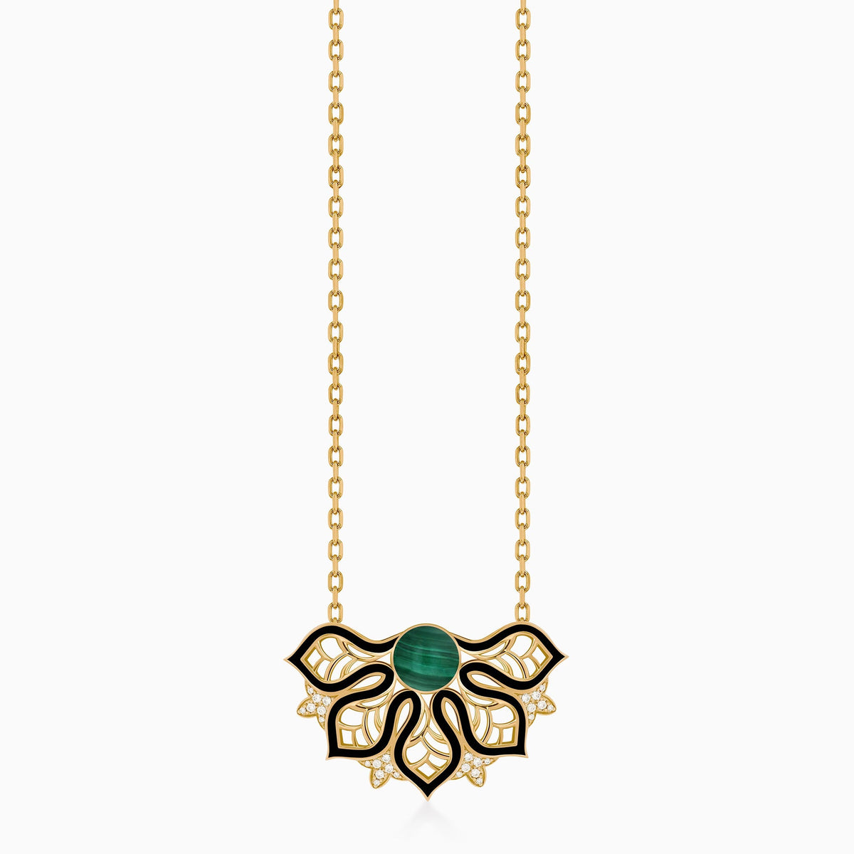 AURA Rise Necklace Large#Gold_Yellow Gold