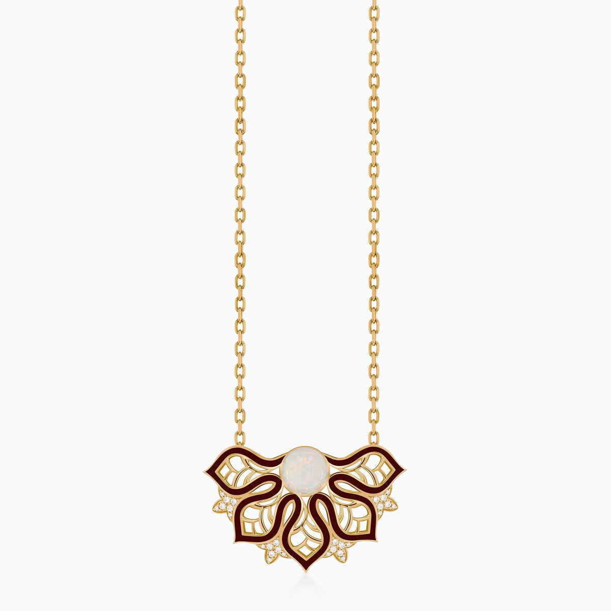 AURA Rise Necklace Large#Gold_Yellow Gold