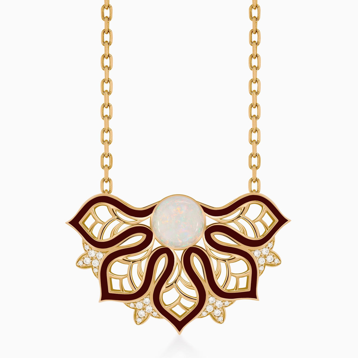 AURA Rise Necklace Large#Gold_Yellow Gold