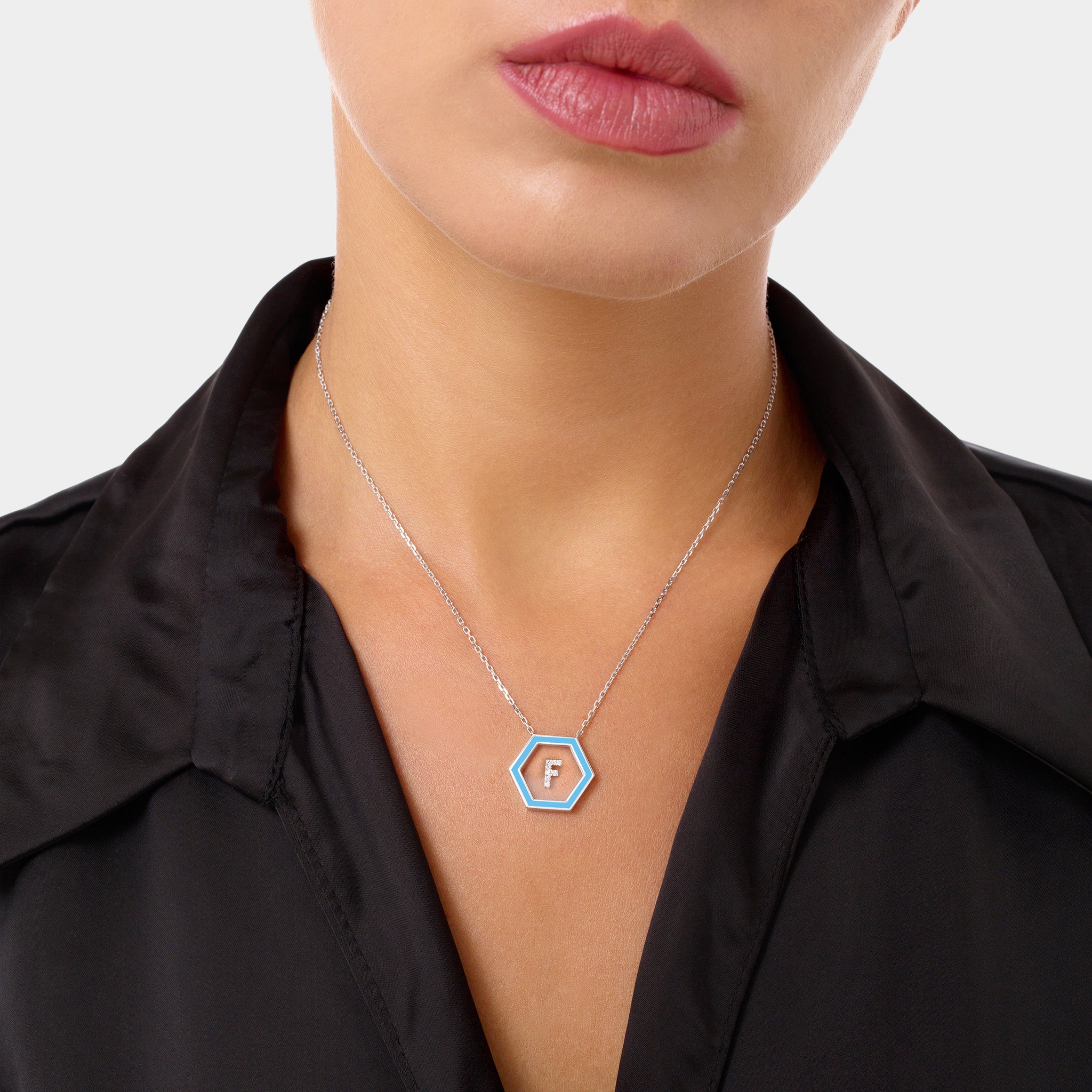 HEXA Letter F Necklace