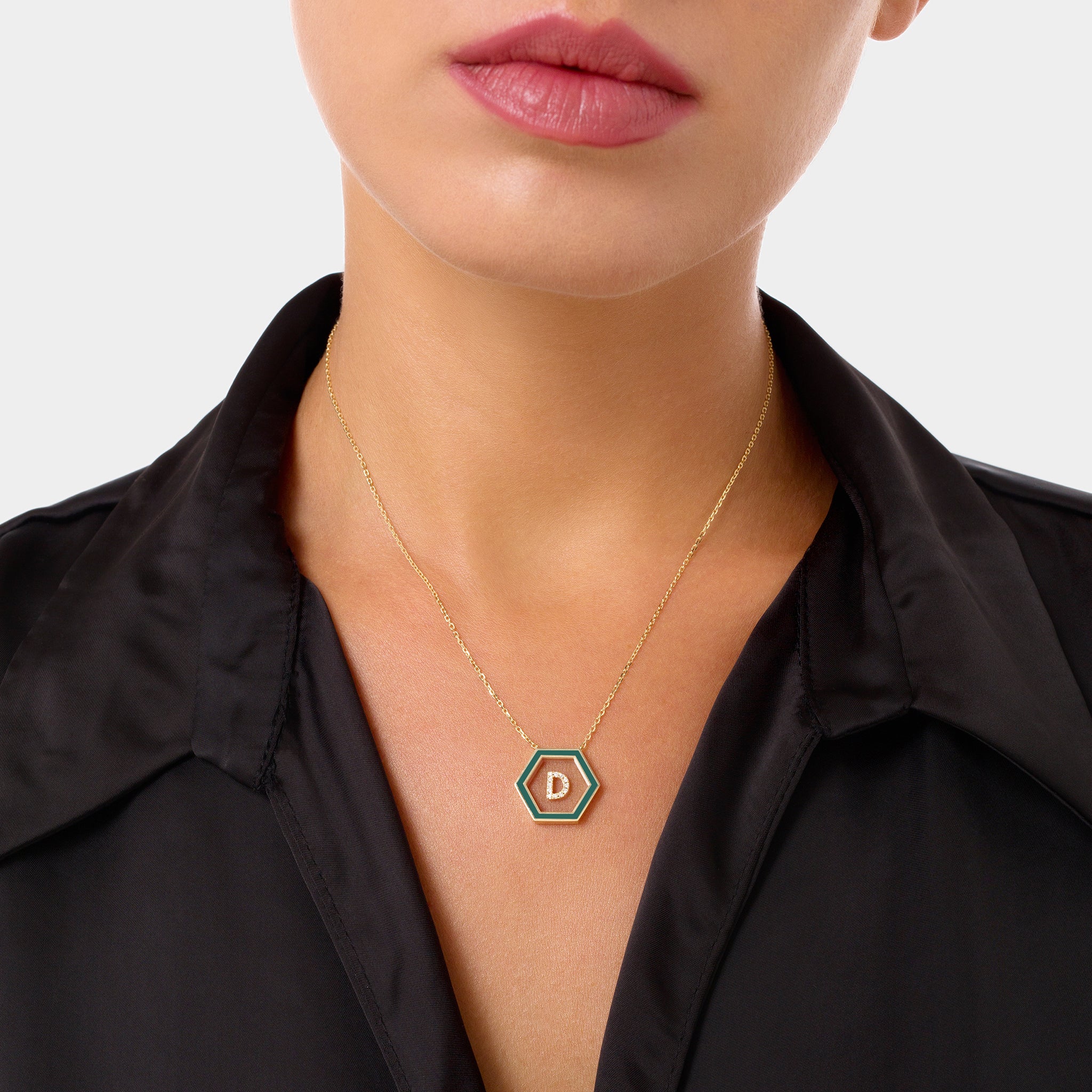 HEXA Letter D Necklace
