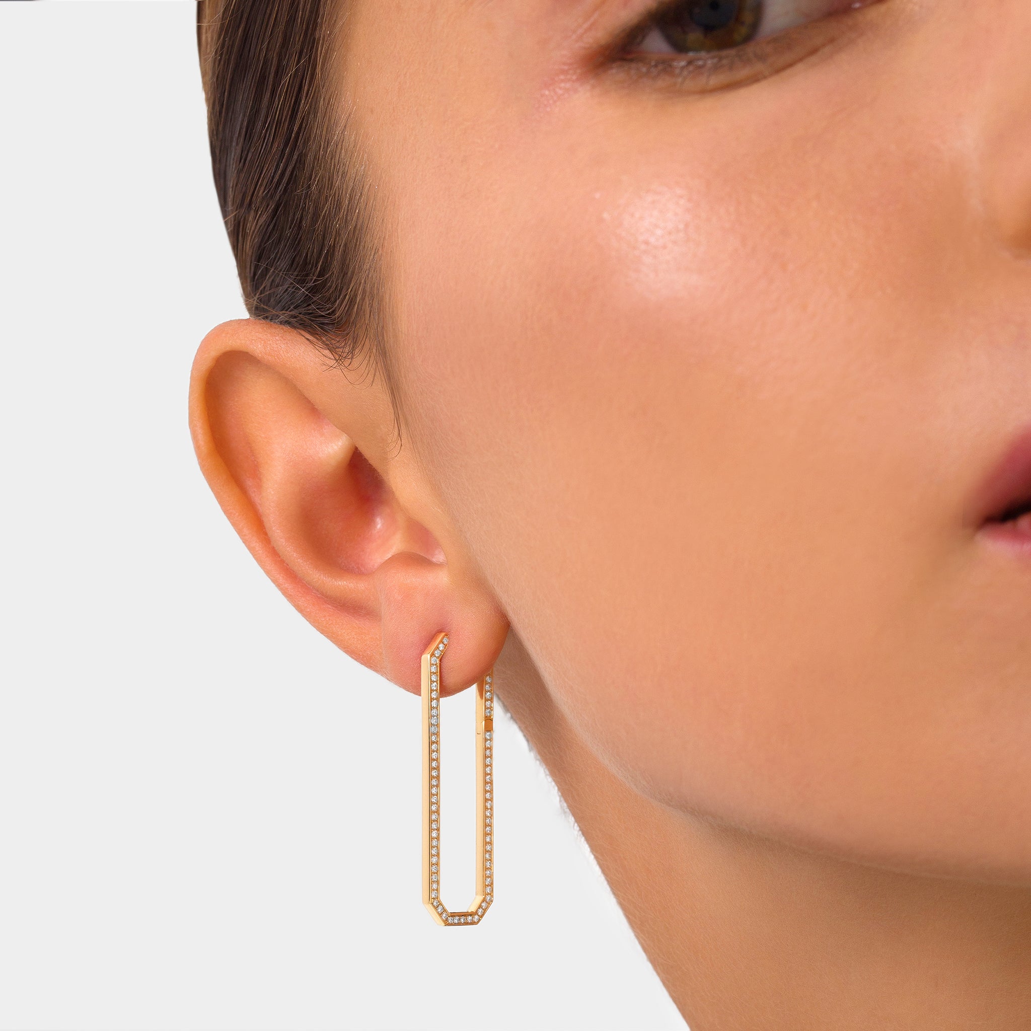 HEXA Chain Link Earrings Large