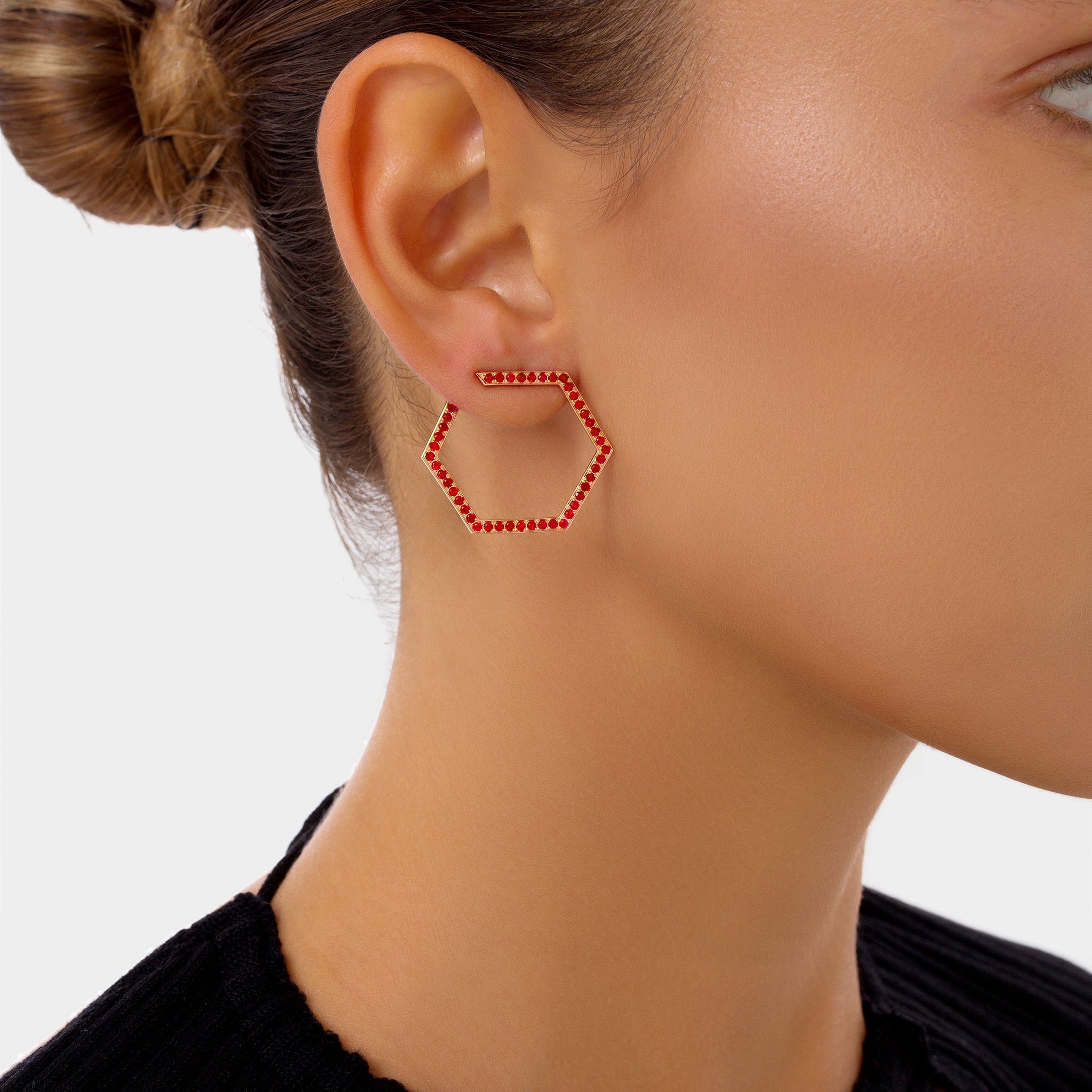 HEXA Pavé Earrings Large