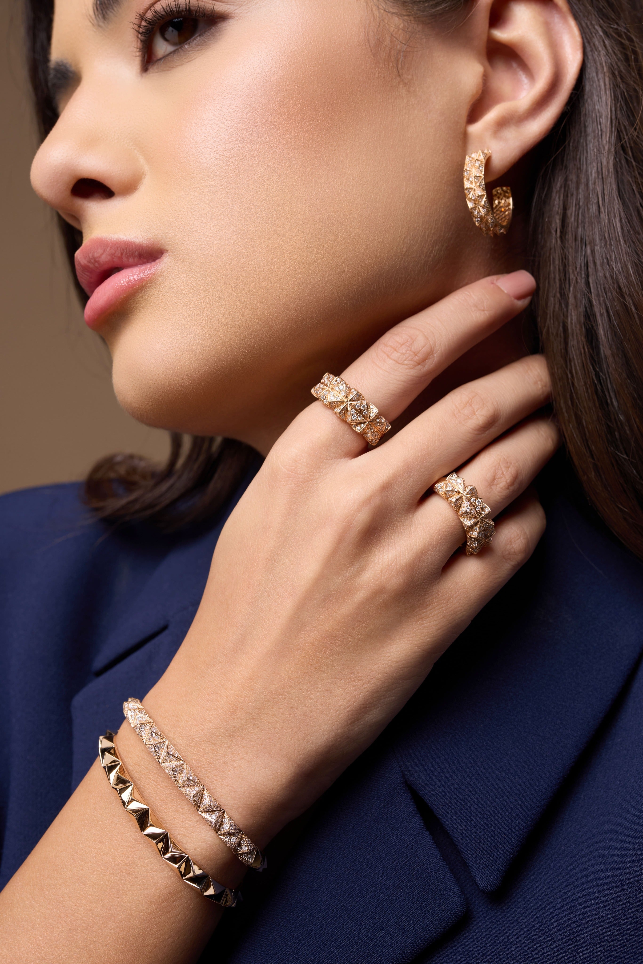 Tilal Hoop Earrings- Yellow Gold