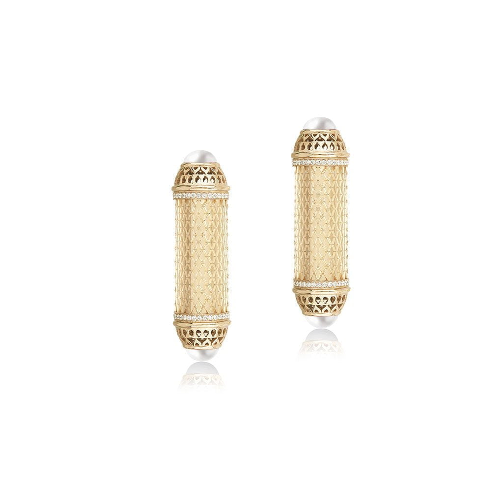 Al Noor Harmony Large Studs in Pearl - Misk Dubai,Earrings, al-noor-harmony-large-studs-in-pearl-1, , Misk Dubai, Misk, Misk Jewellery, Misk Jewelry, Gold, Emirati Gold, Emirati Design, Jewelry Emirati, Saudi Jewelry, Gold Saudi Arabia, Dubai, Abu Dhabi, Saudi Arabia, KSA, UAE, United Arab Emirates, 18kt, مجوهرات , مجوهرات مسك, مجوهرات اماراتية , دهب , سعودية ذهب