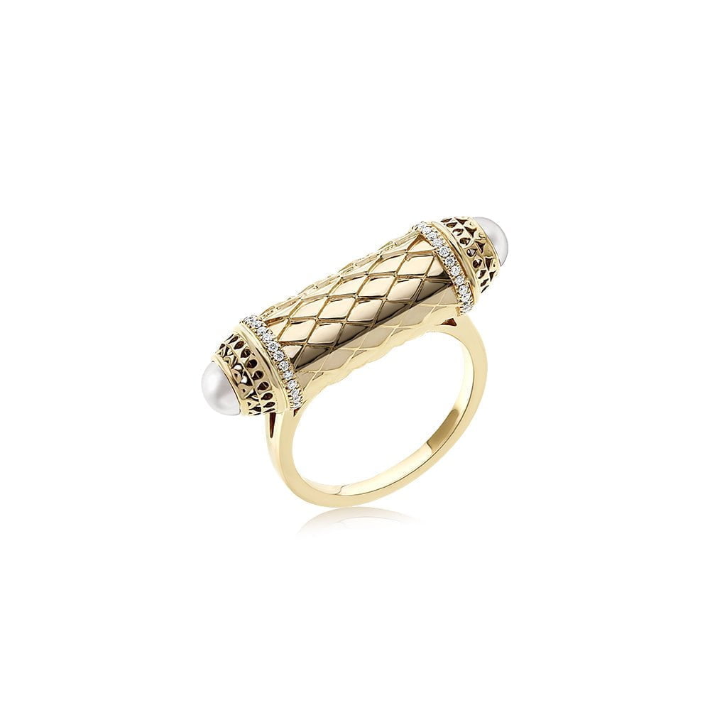 Al Noor Harmony Pearl Ring - Misk Dubai,RINGS, al-noor-harmony-pearl-ring-1, , Misk Dubai, Misk, Misk Jewellery, Misk Jewelry, Gold, Emirati Gold, Emirati Design, Jewelry Emirati, Saudi Jewelry, Gold Saudi Arabia, Dubai, Abu Dhabi, Saudi Arabia, KSA, UAE, United Arab Emirates, 18kt, مجوهرات , مجوهرات مسك, مجوهرات اماراتية , دهب , سعودية ذهب