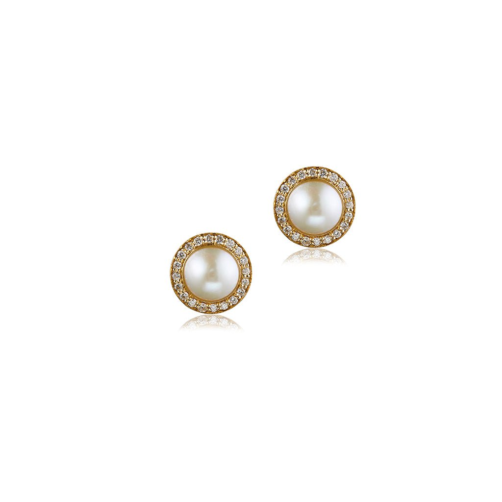Mini Agate Studs — Pearl#Stone_Pearl