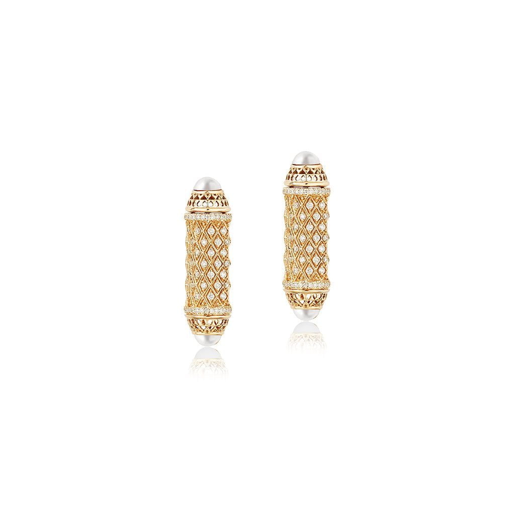 Al Noor Harmony Earrings in Pearl - Misk Dubai,Earrings, al-noor-harmony-earrings-in-pearl, , Misk Dubai, Misk, Misk Jewellery, Misk Jewelry, Gold, Emirati Gold, Emirati Design, Jewelry Emirati, Saudi Jewelry, Gold Saudi Arabia, Dubai, Abu Dhabi, Saudi Arabia, KSA, UAE, United Arab Emirates, 18kt, مجوهرات , مجوهرات مسك, مجوهرات اماراتية , دهب , سعودية ذهب