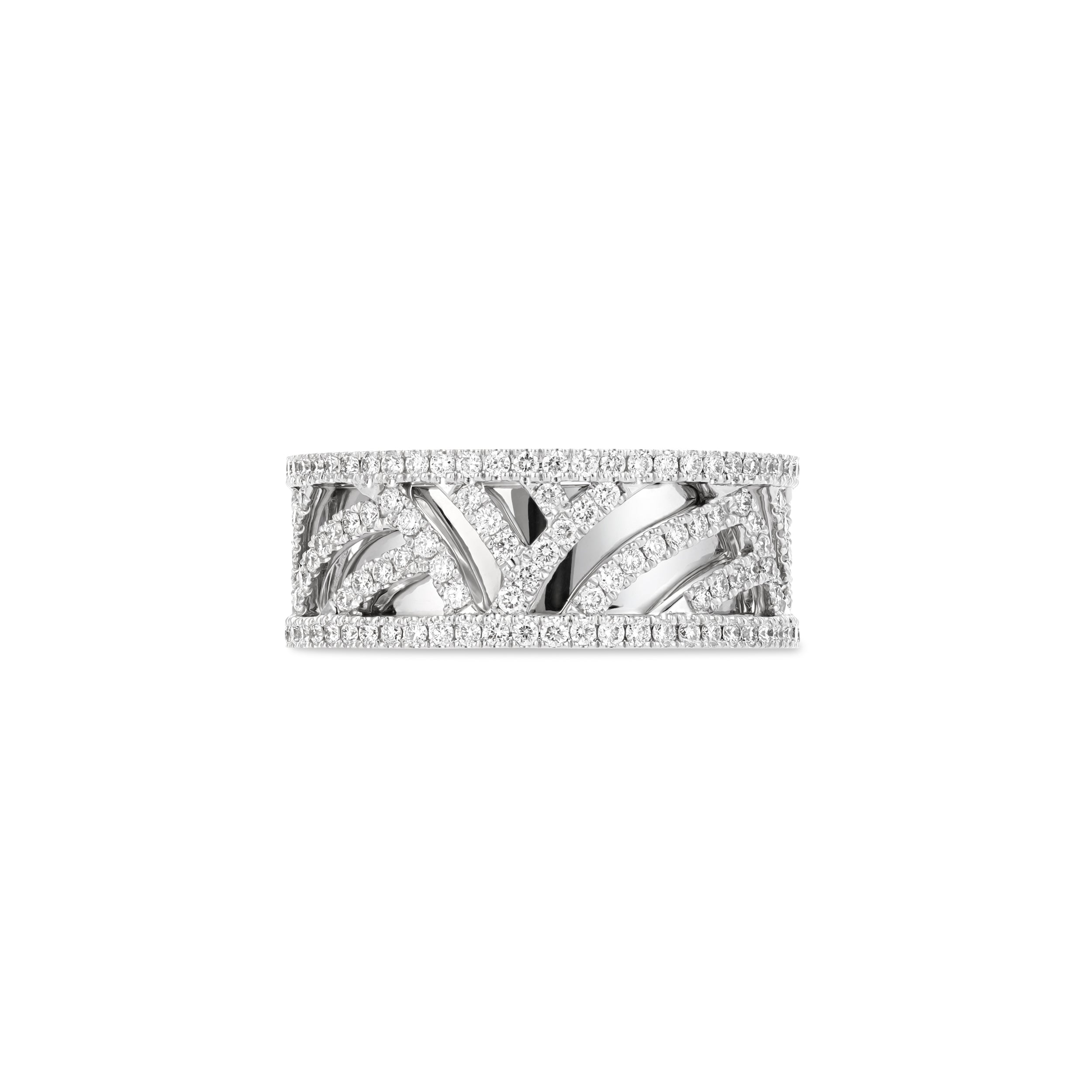 Palm Full Diamond White Gold Band