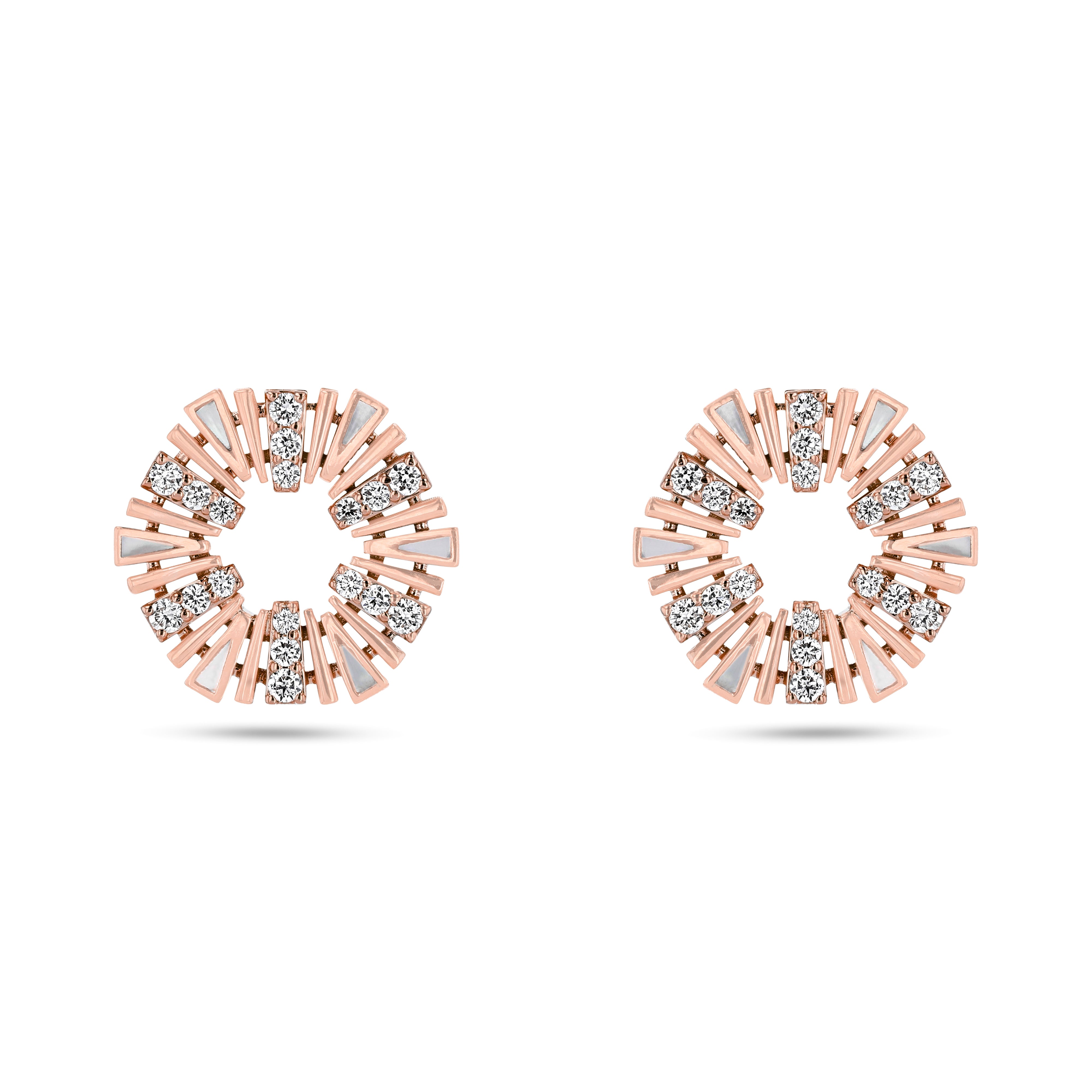 Al Fajr Shurooq Small Stud Earrings Rose Gold