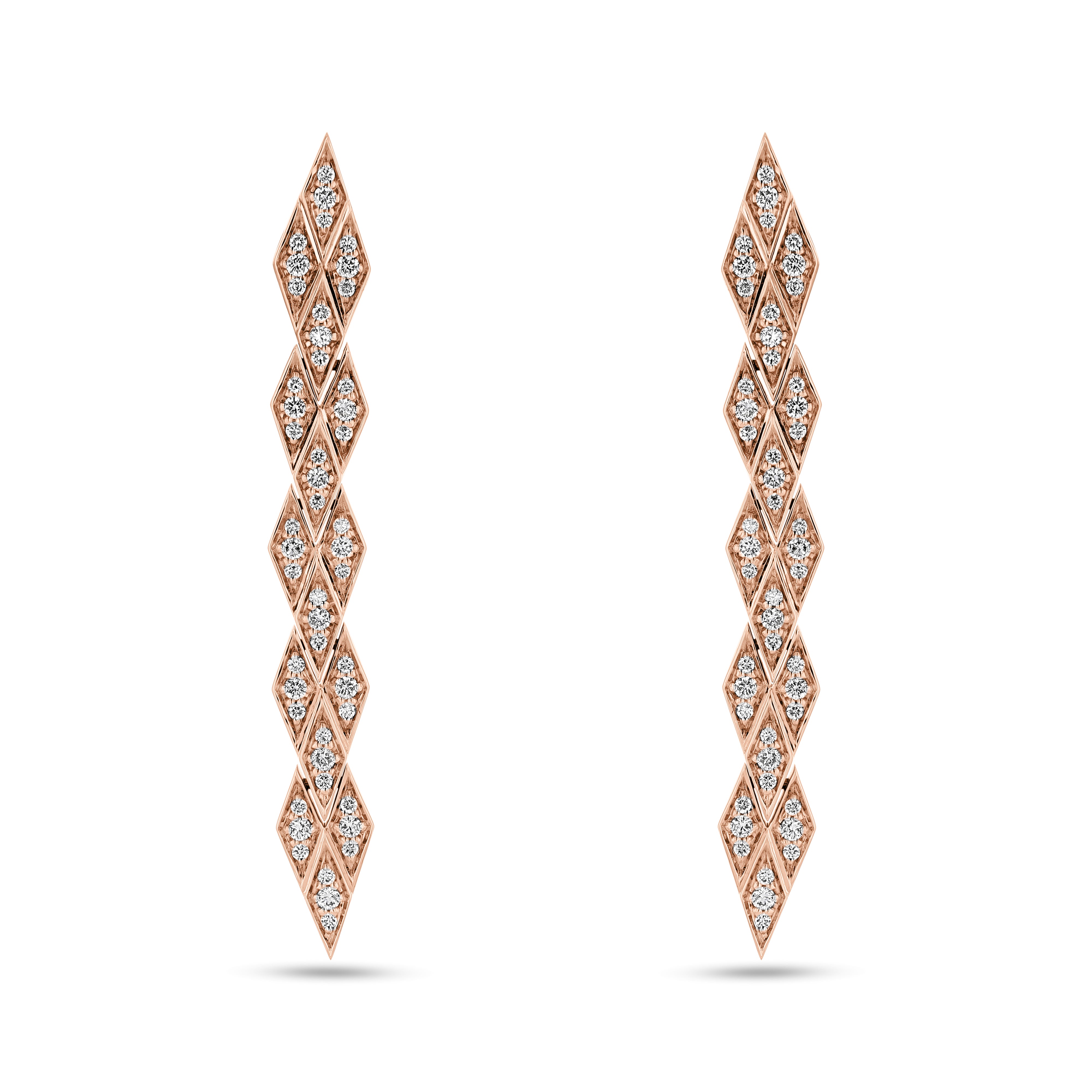 Eternity Drop Diamond Earrings – Rose Gold