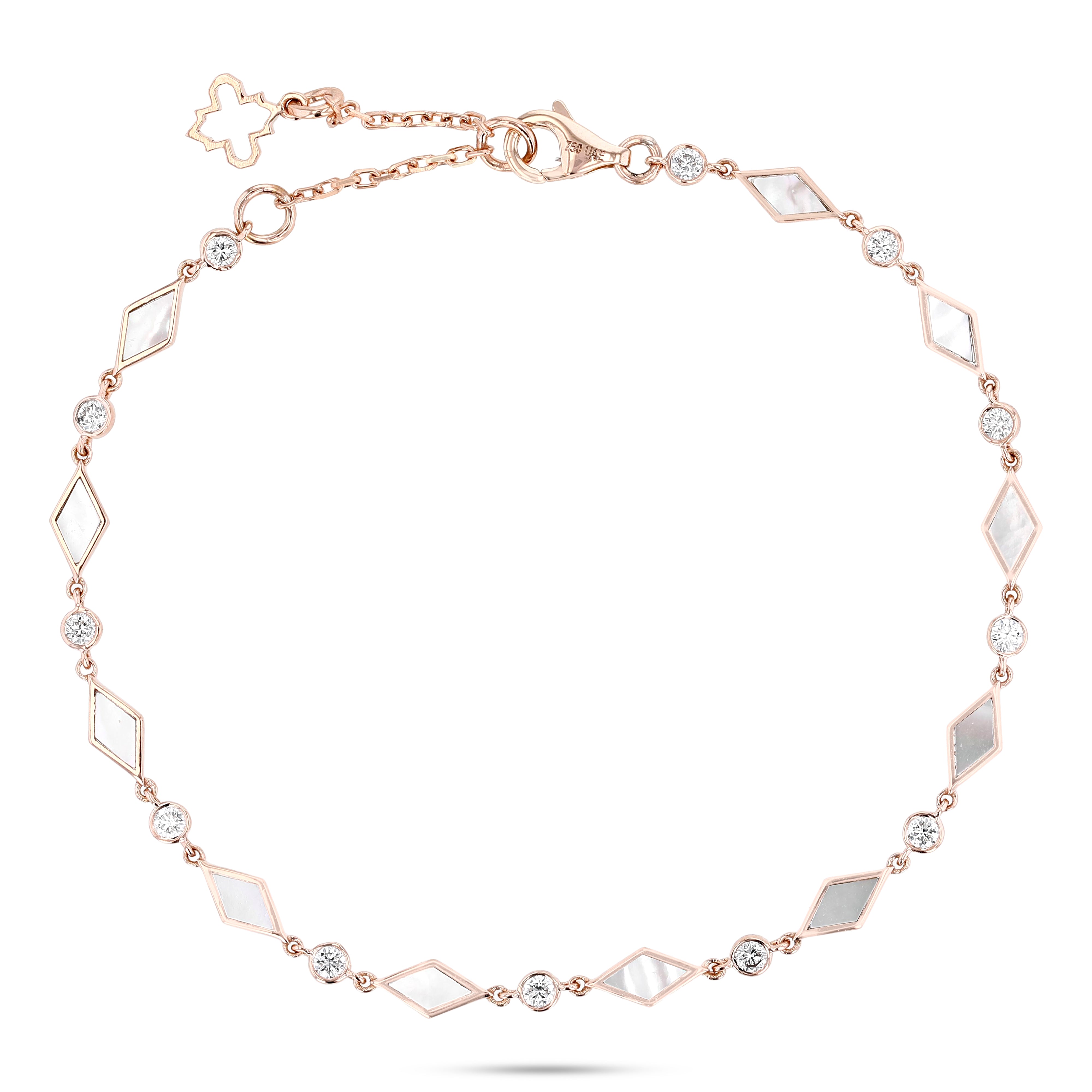 Eternity Grace Bracelet – Mother of Pearl | Rose Gold