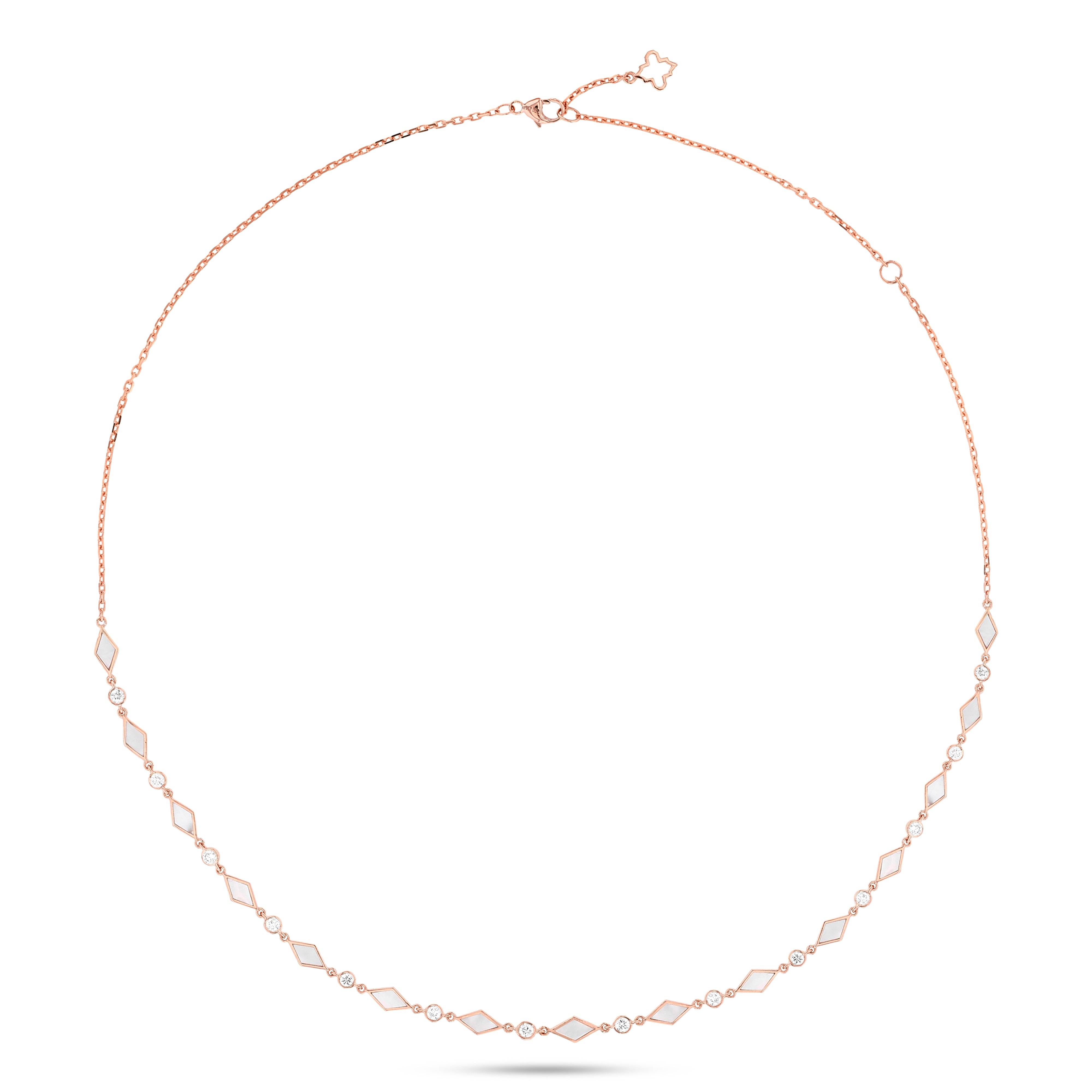 Eternity Grace Necklace – Mother of Pearl | Rose Gold