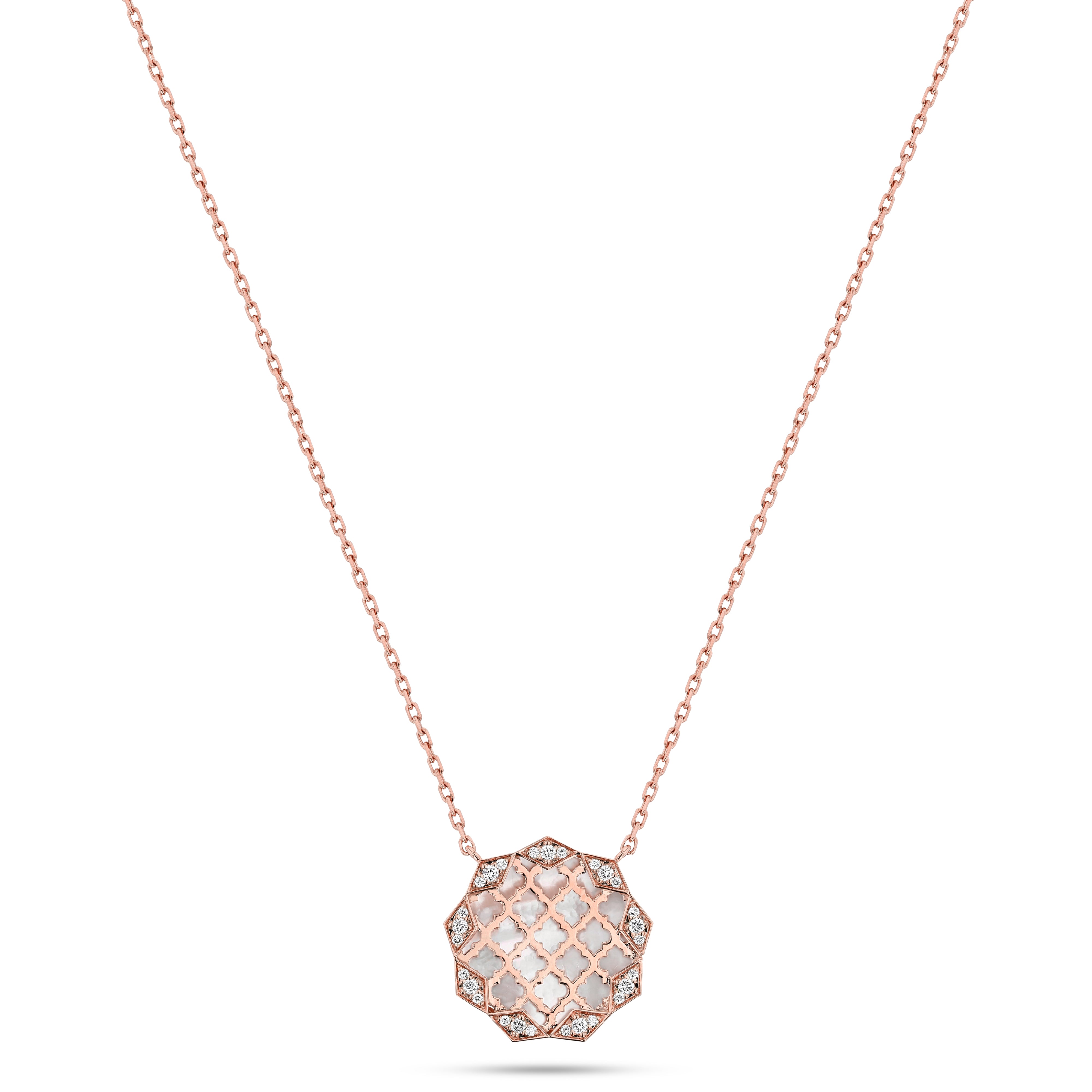 Eternity Mosaic Pendant – Mother of Pearl | Rose Gold