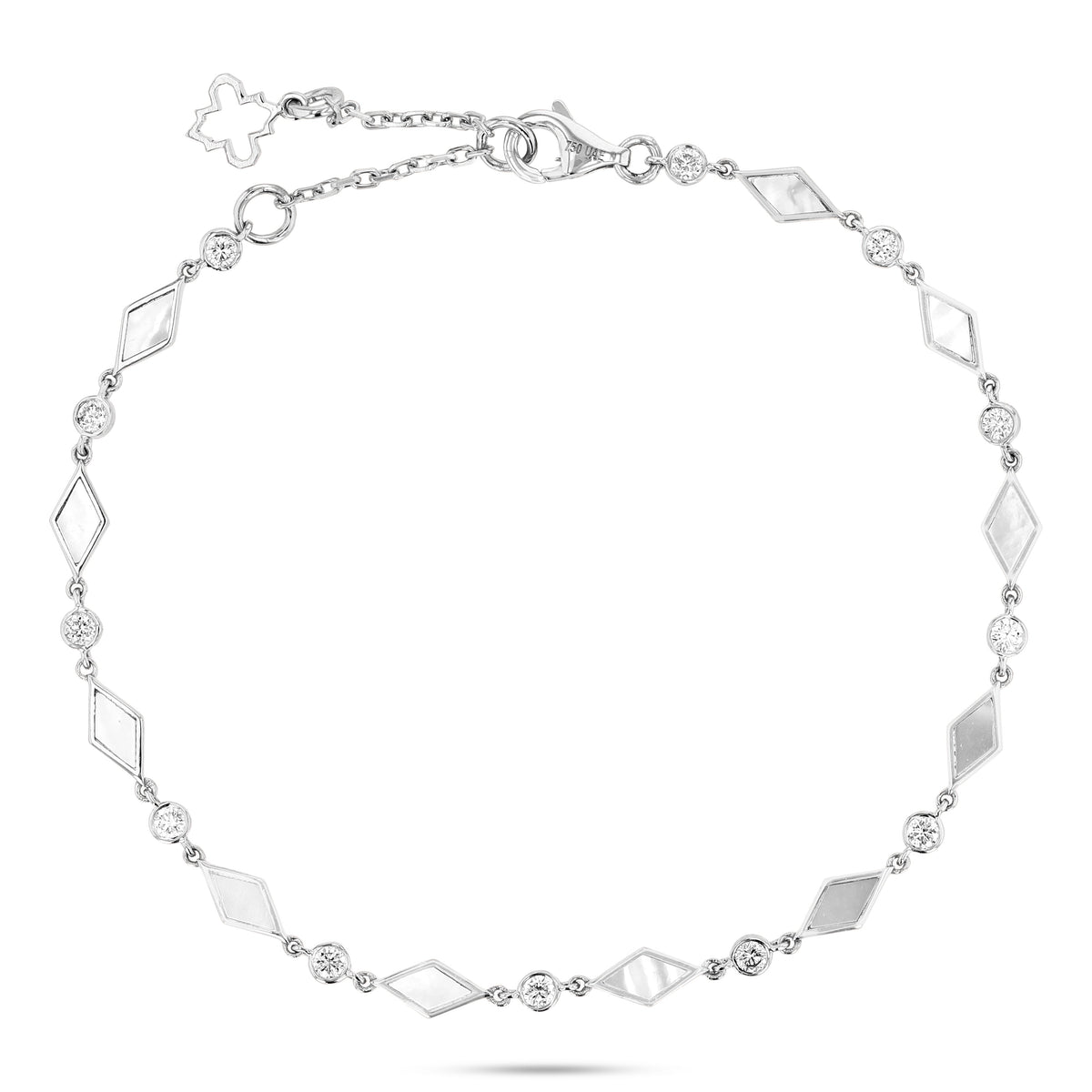 Eternity Grace Bracelet Mother of Pearl#Gold_White Gold