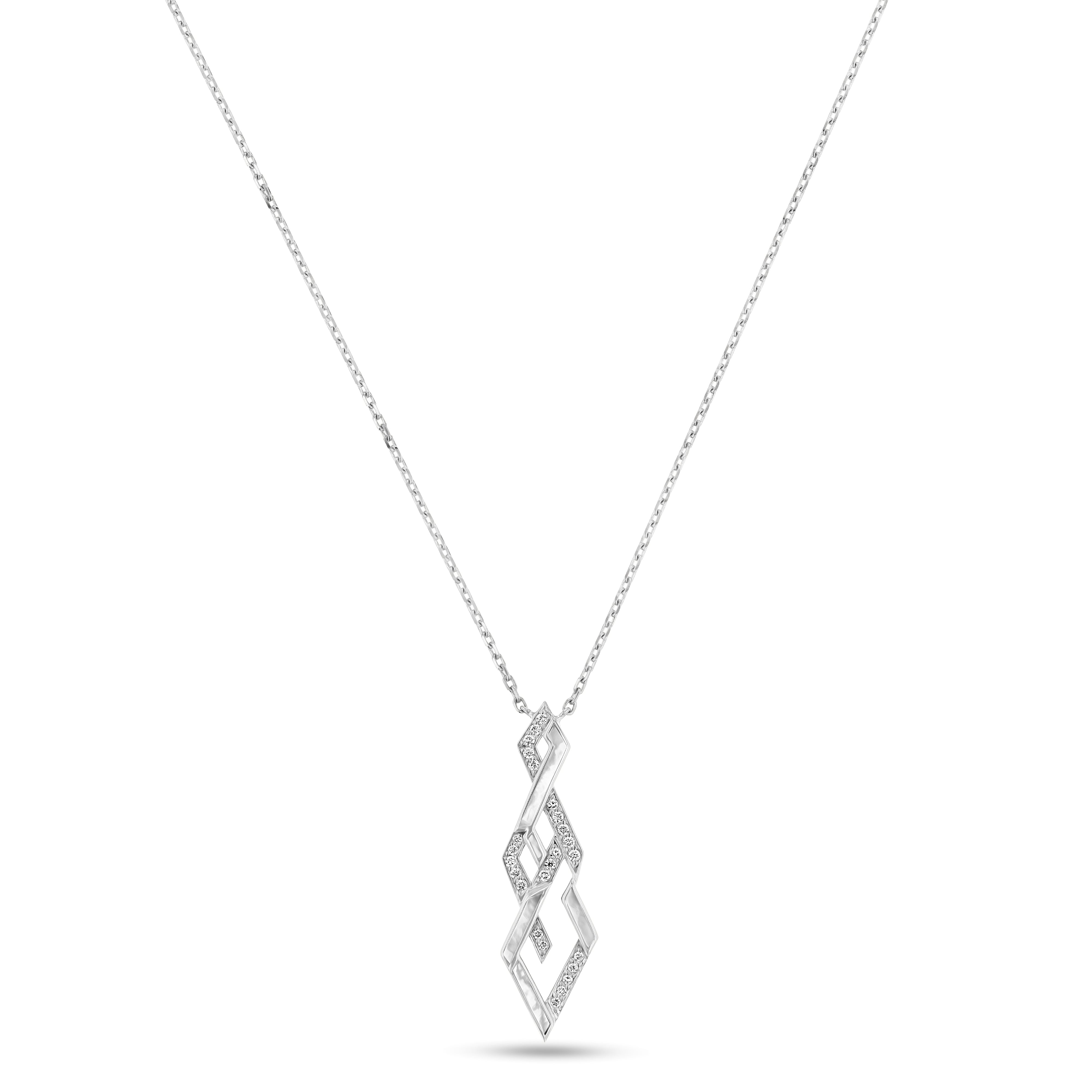 Eternity Noor Drop Pendant – White Gold