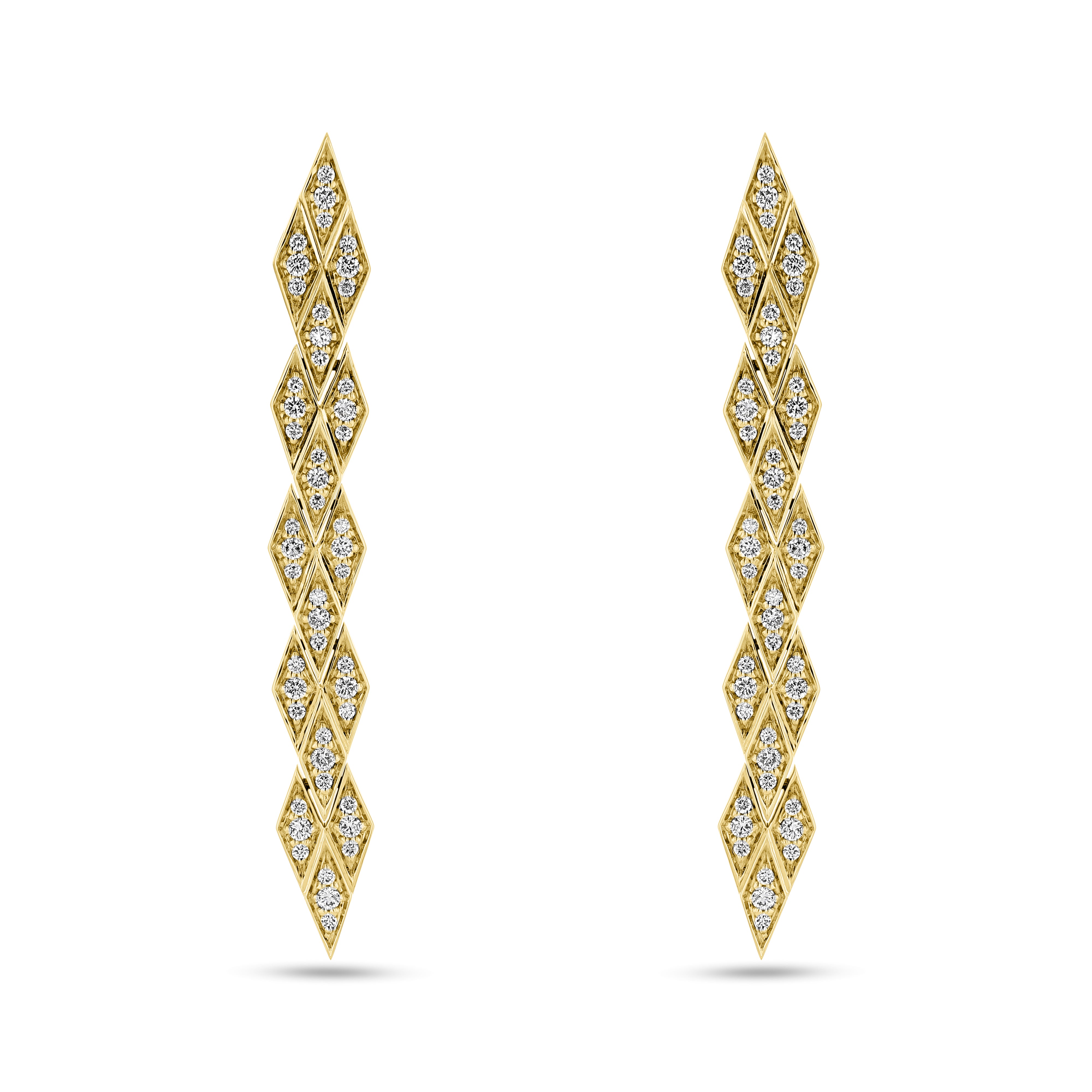 Eternity Drop Diamond Earrings – Yellow Gold