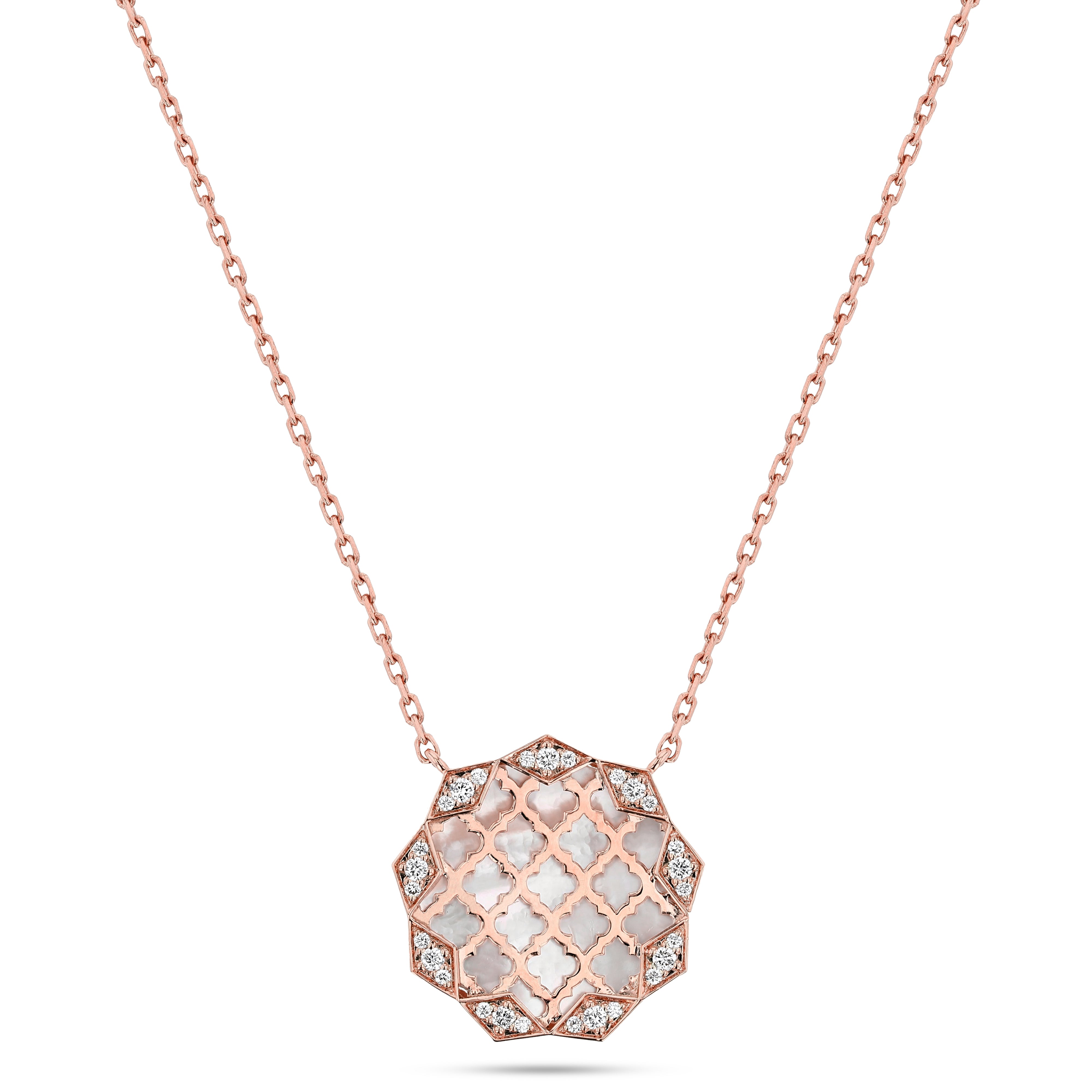 Eternity Mosaic Pendant – Mother of Pearl | Rose Gold