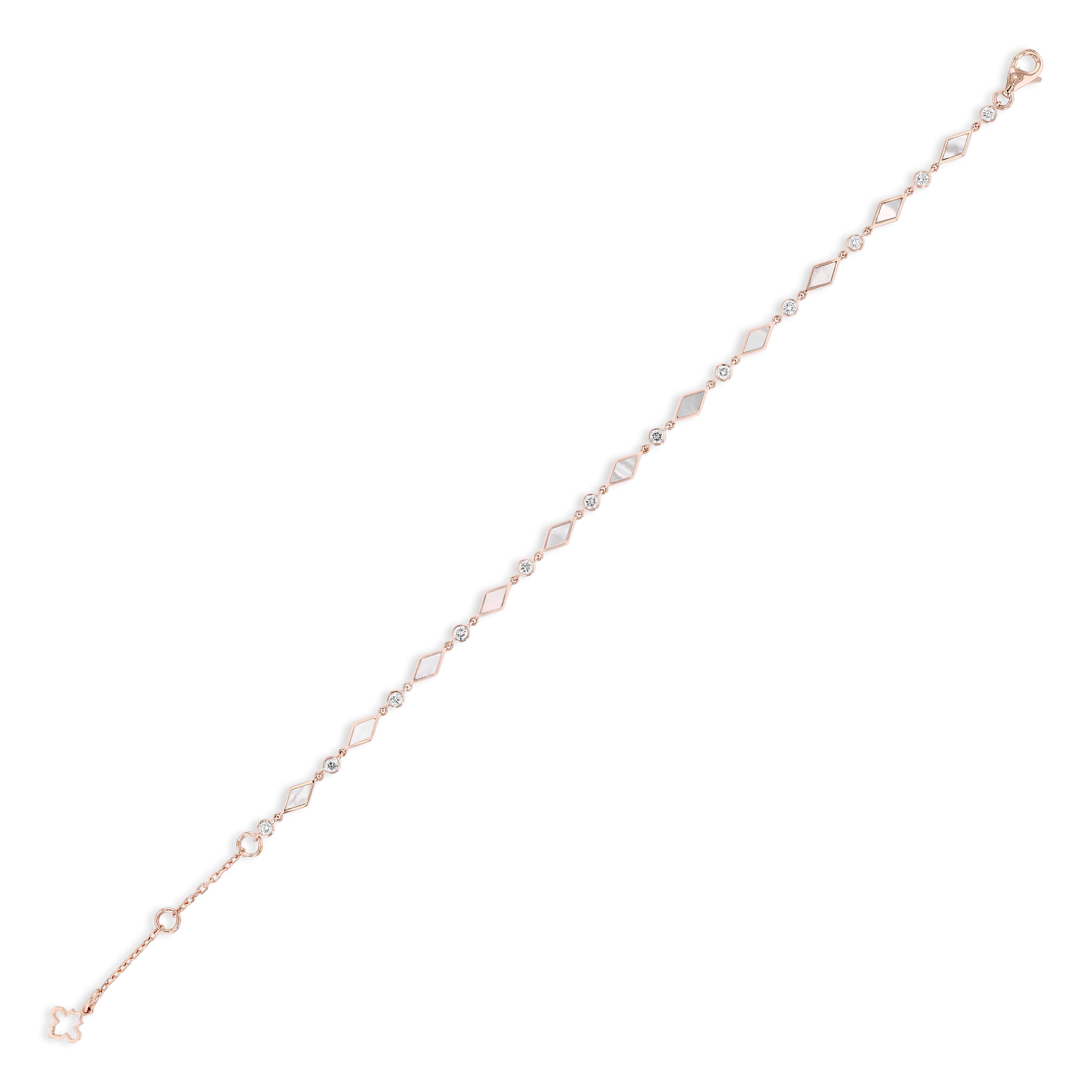 Eternity Grace Bracelet – Mother of Pearl | Rose Gold