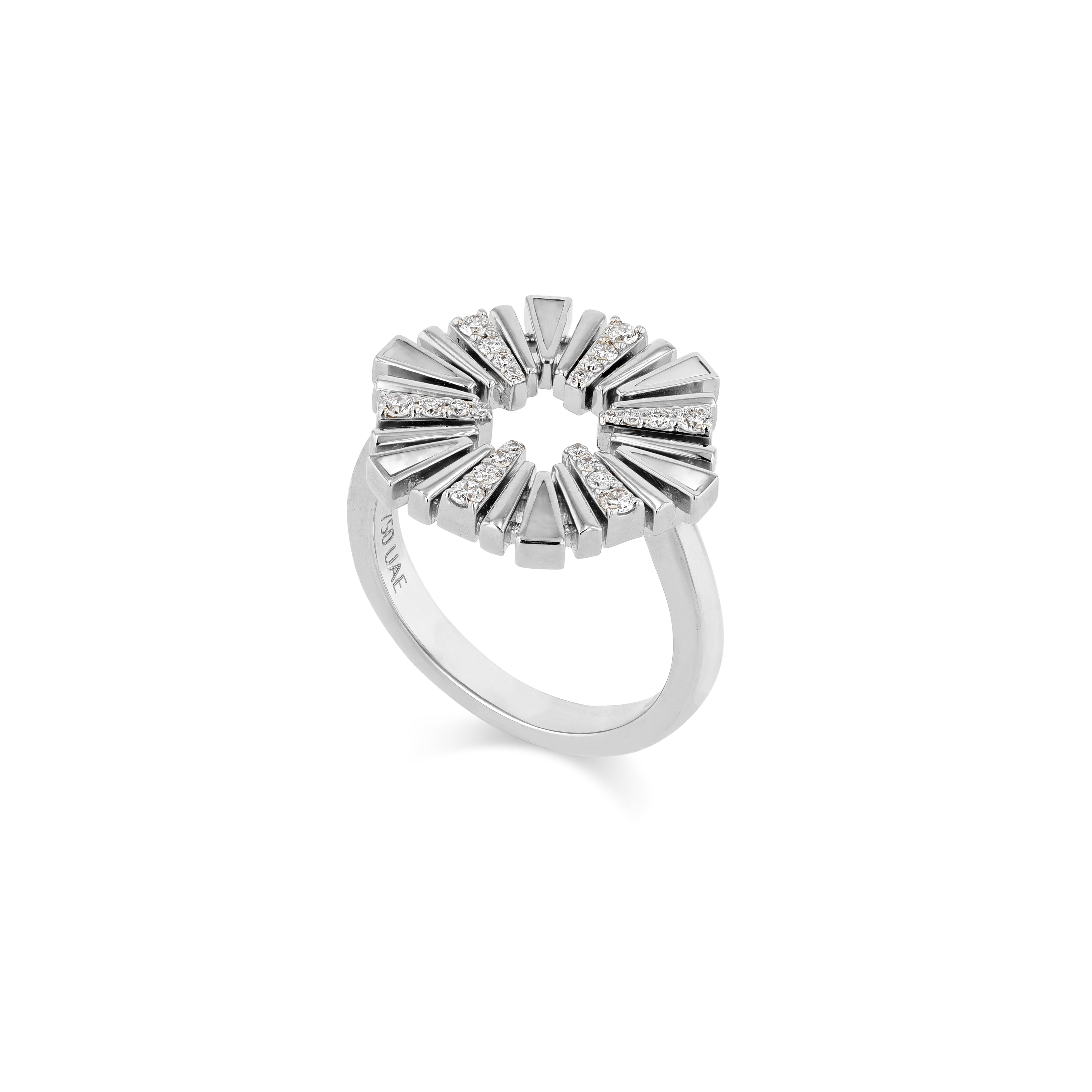 Al Fajr Shurooq White Gold Ring - Small