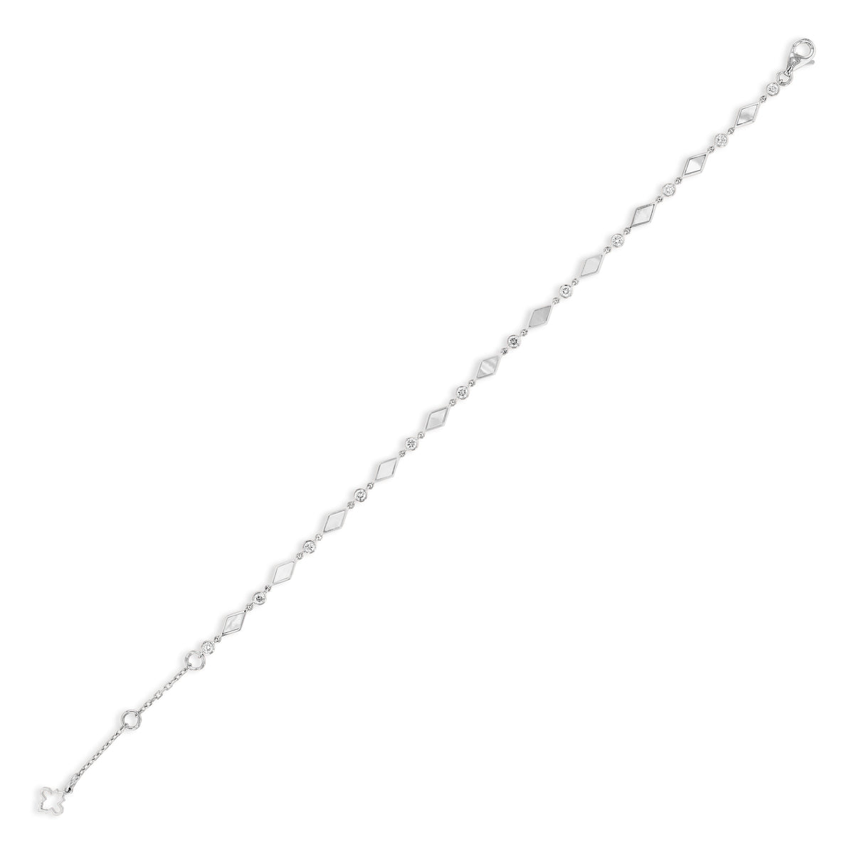 Eternity Grace Bracelet Mother of Pearl#Gold_White Gold