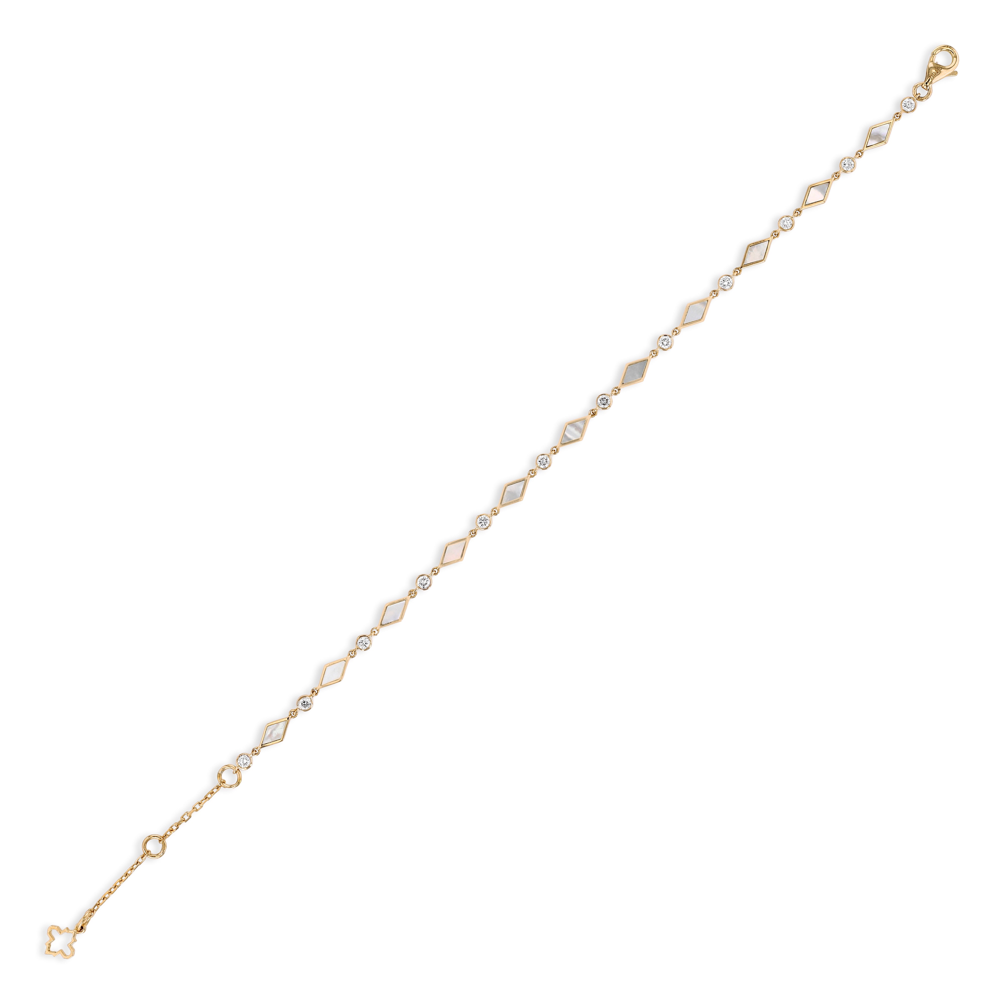 Eternity Grace Bracelet – Mother of Pearl | Yellow Gold