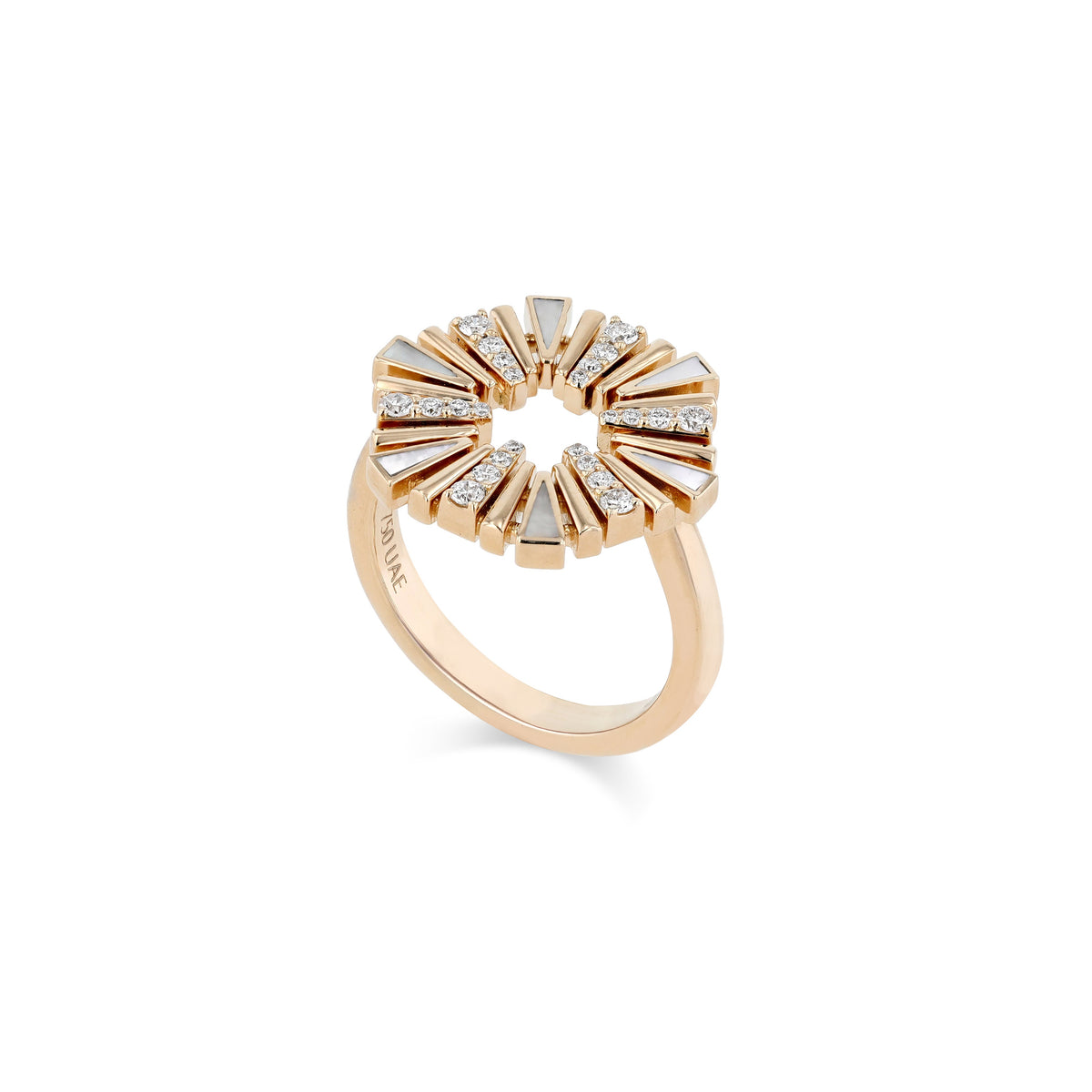Al Fajr Shurooq Ring - Small#Gold_Rose Gold