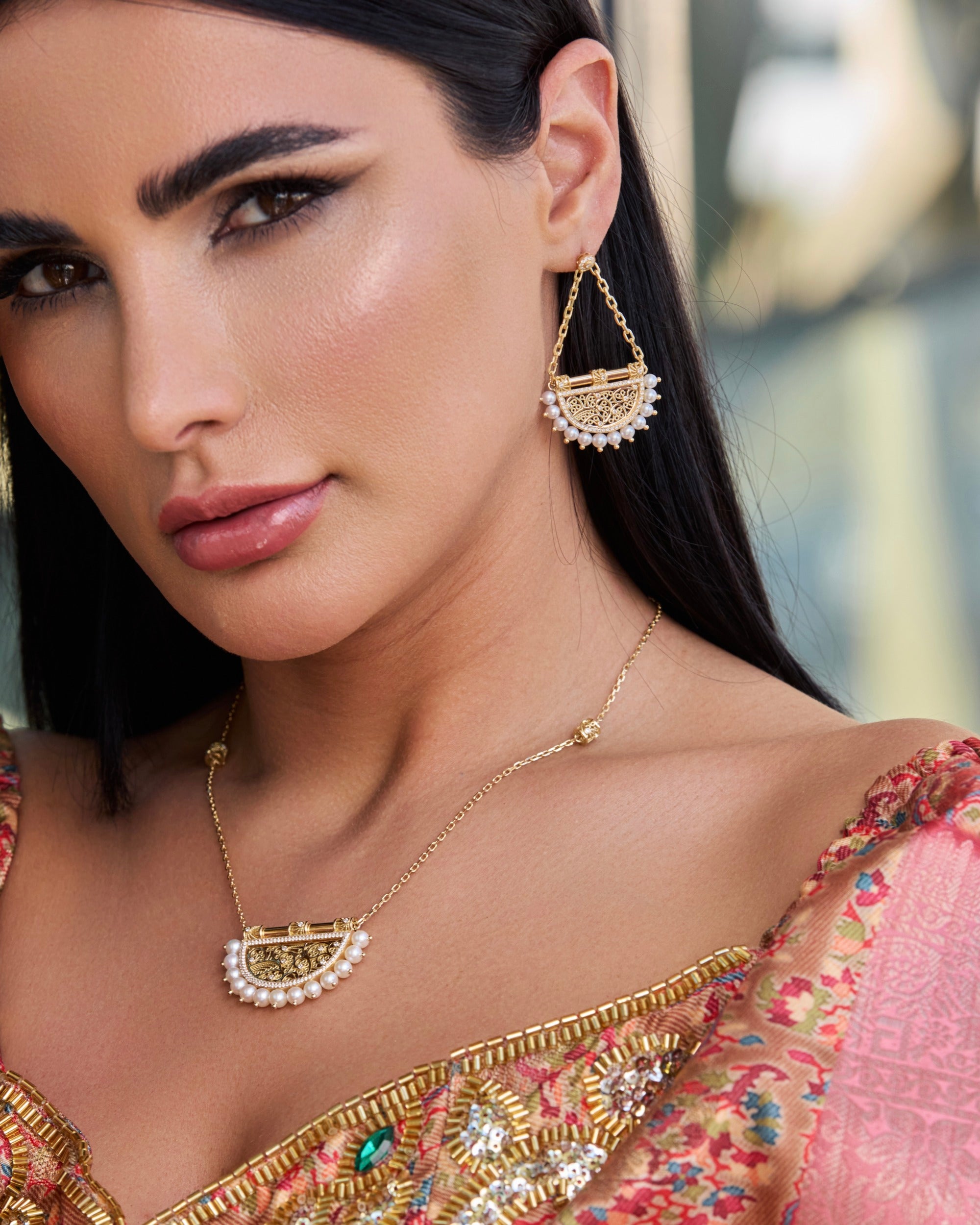 Heritage Al Mona Large Chandelier Earrings