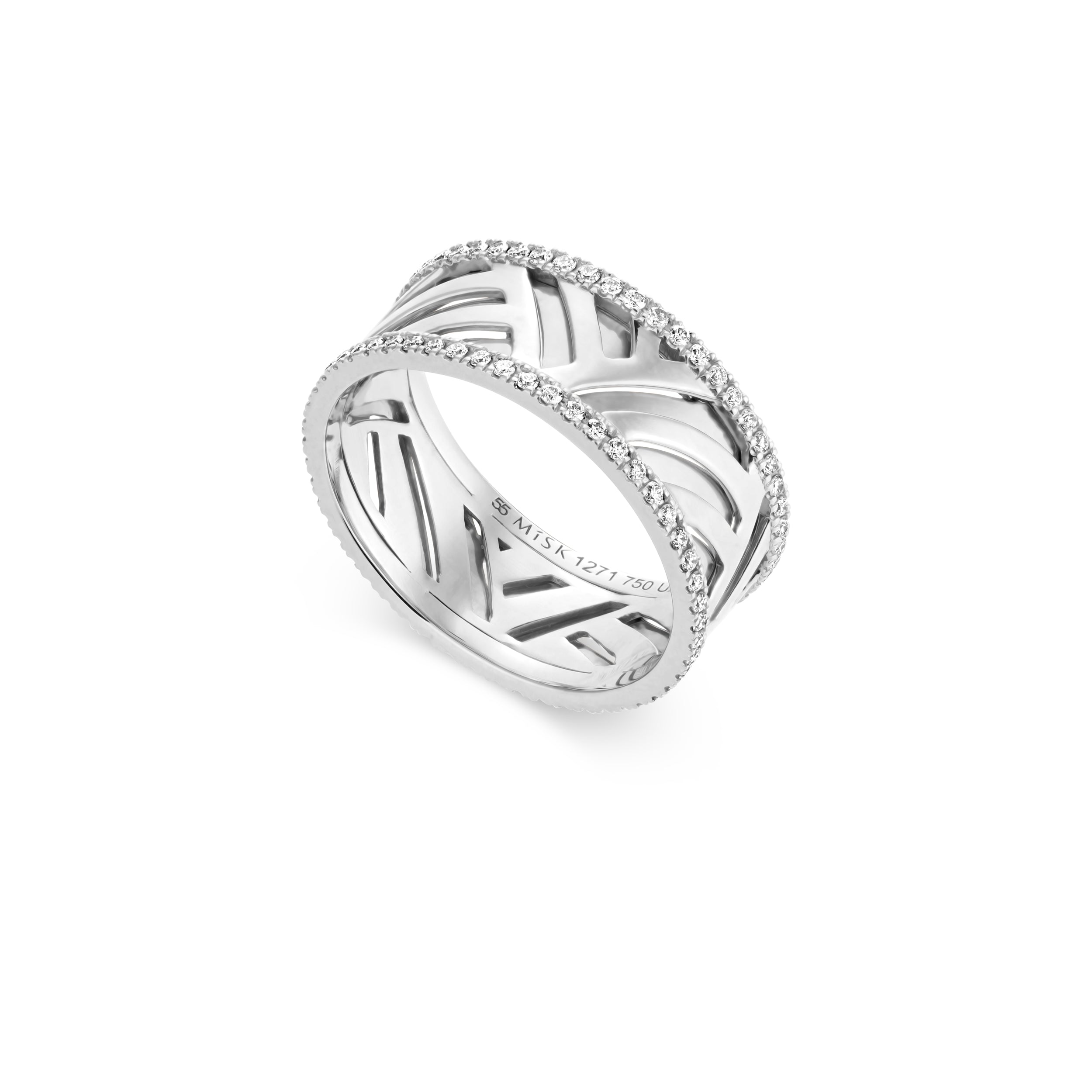 Palm Border Diamond Band