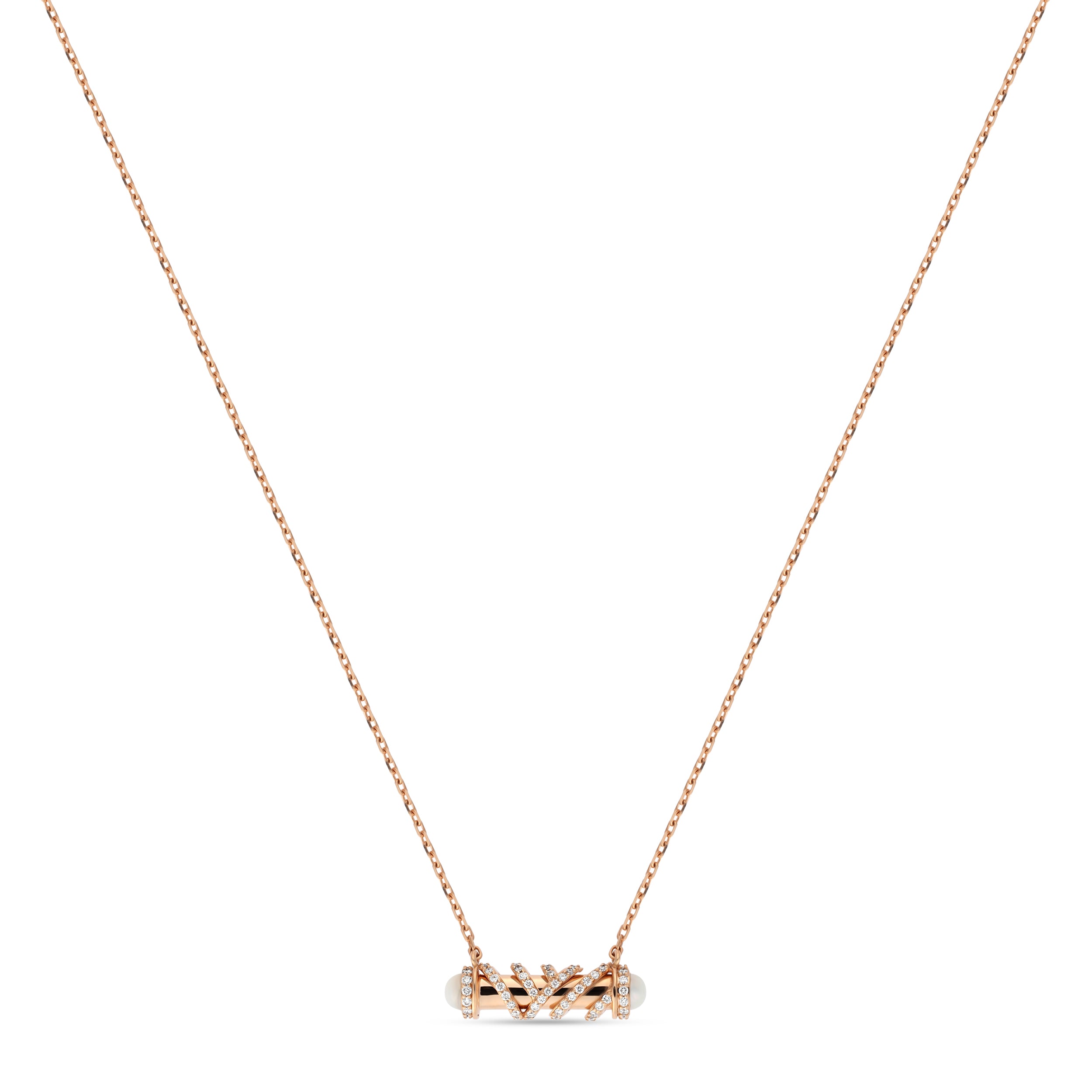 Palm Mini Pearl White Gold Pendant