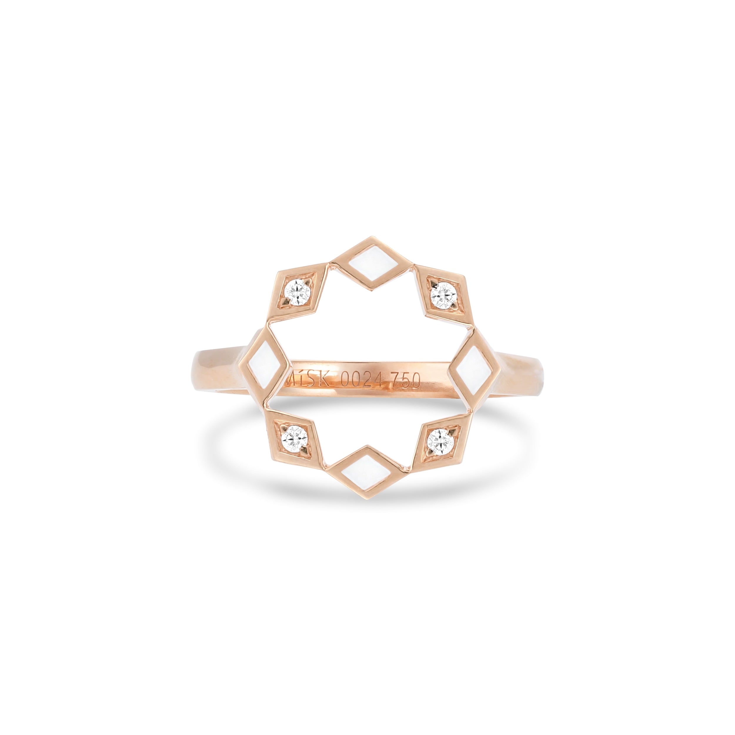 Eternity Round Mother Of Pearl Ring