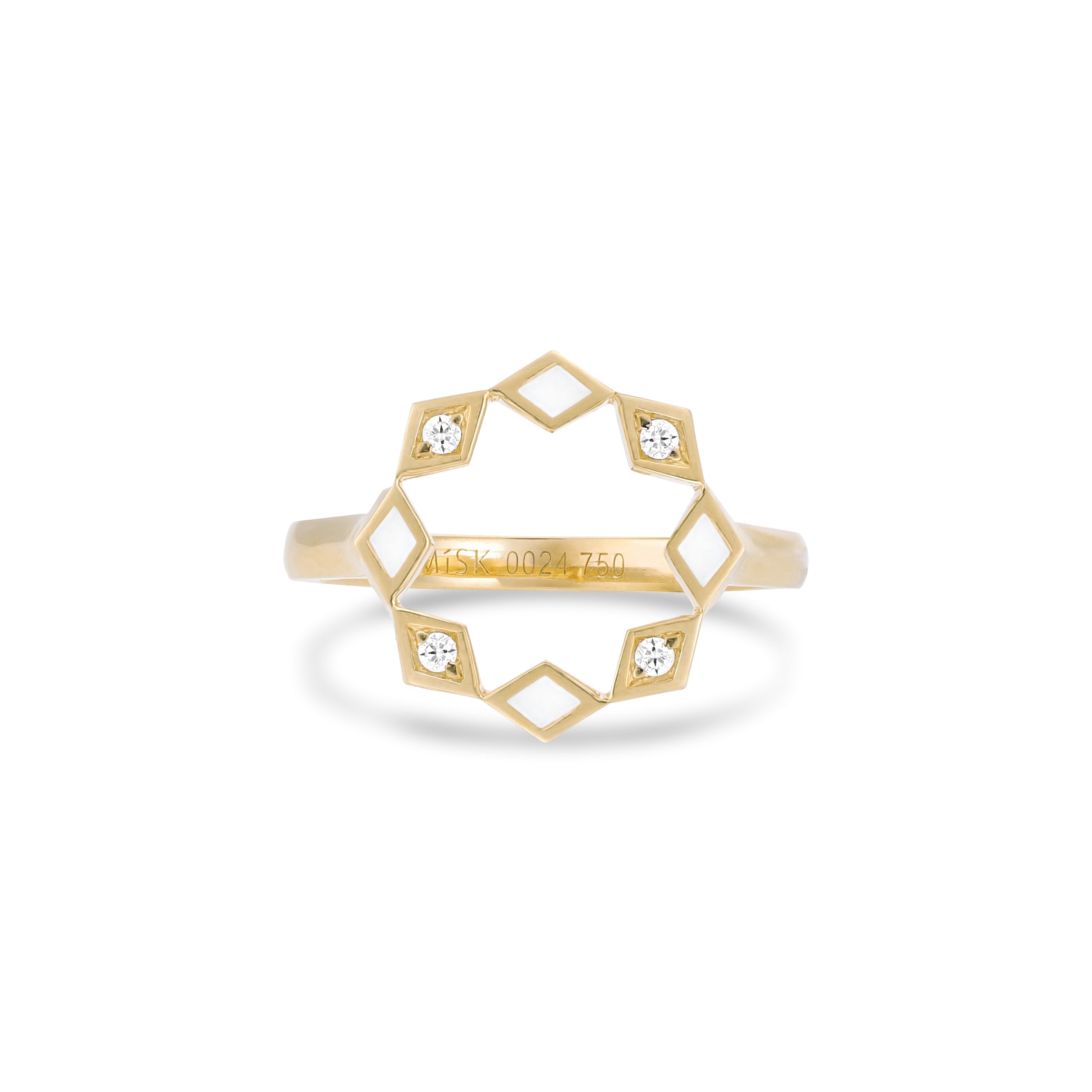 Eternity Round Mother Of Pearl Ring