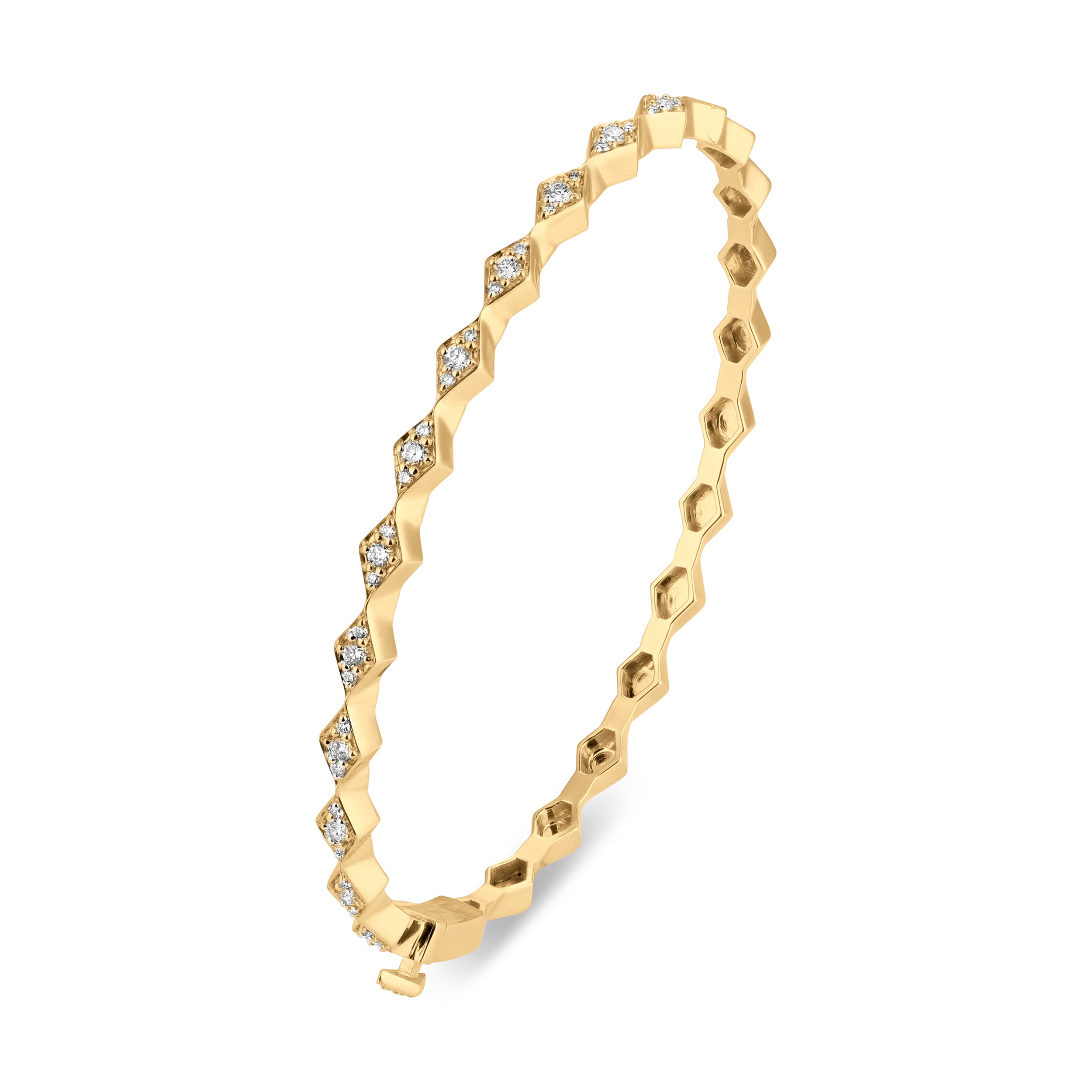 Eternity Slim Full Diamond Rose Gold Bangle