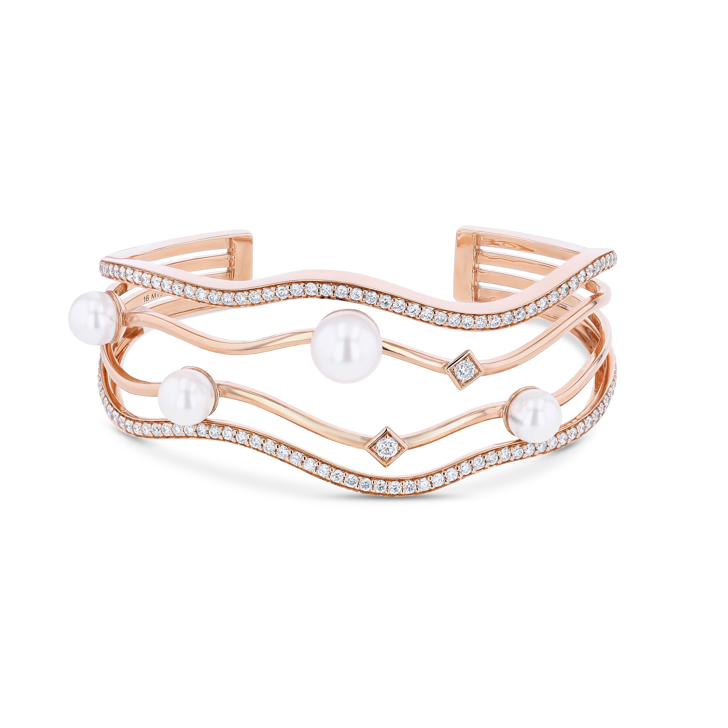 Dana Wave Rose Gold Bangle