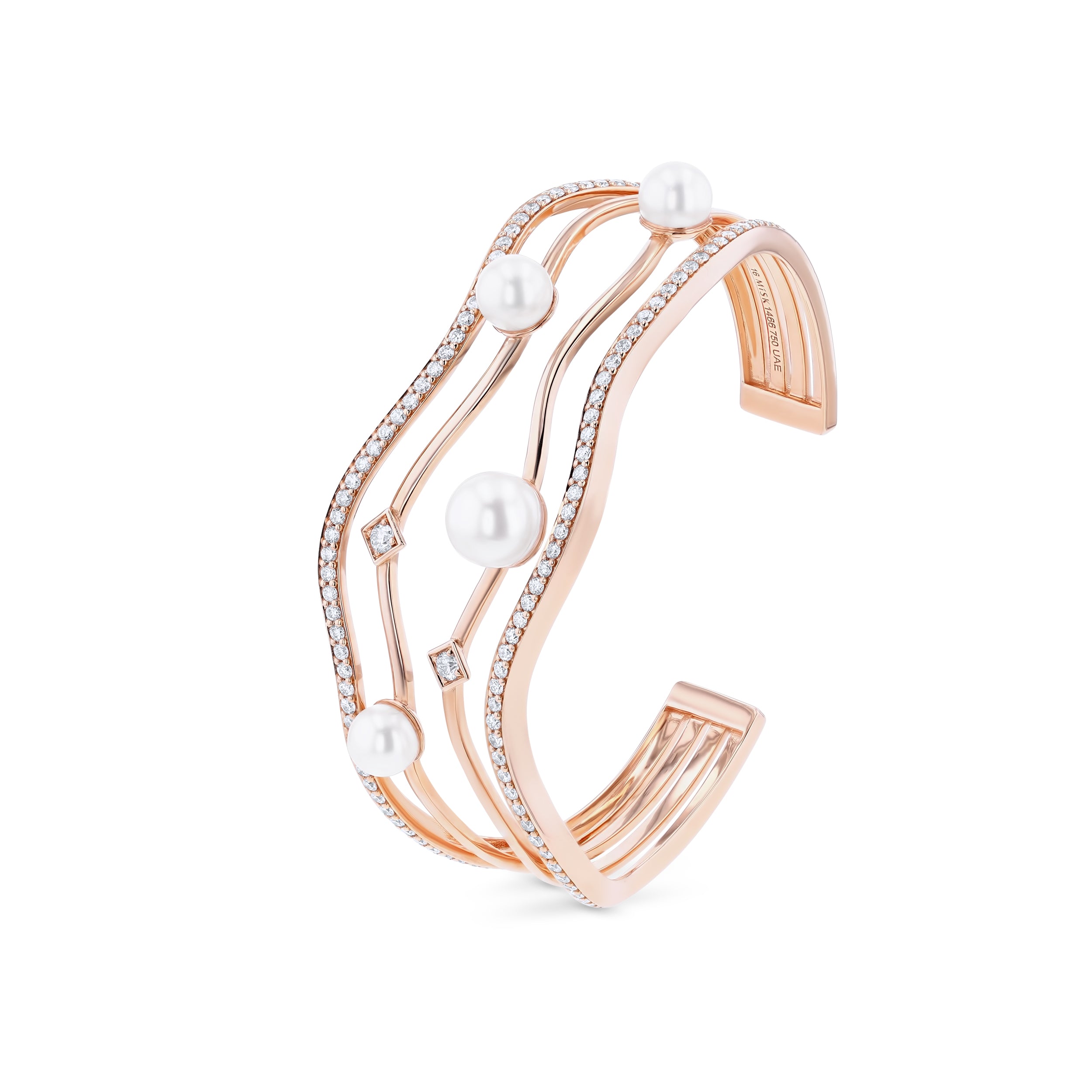 Dana Wave Rose Gold Bangle
