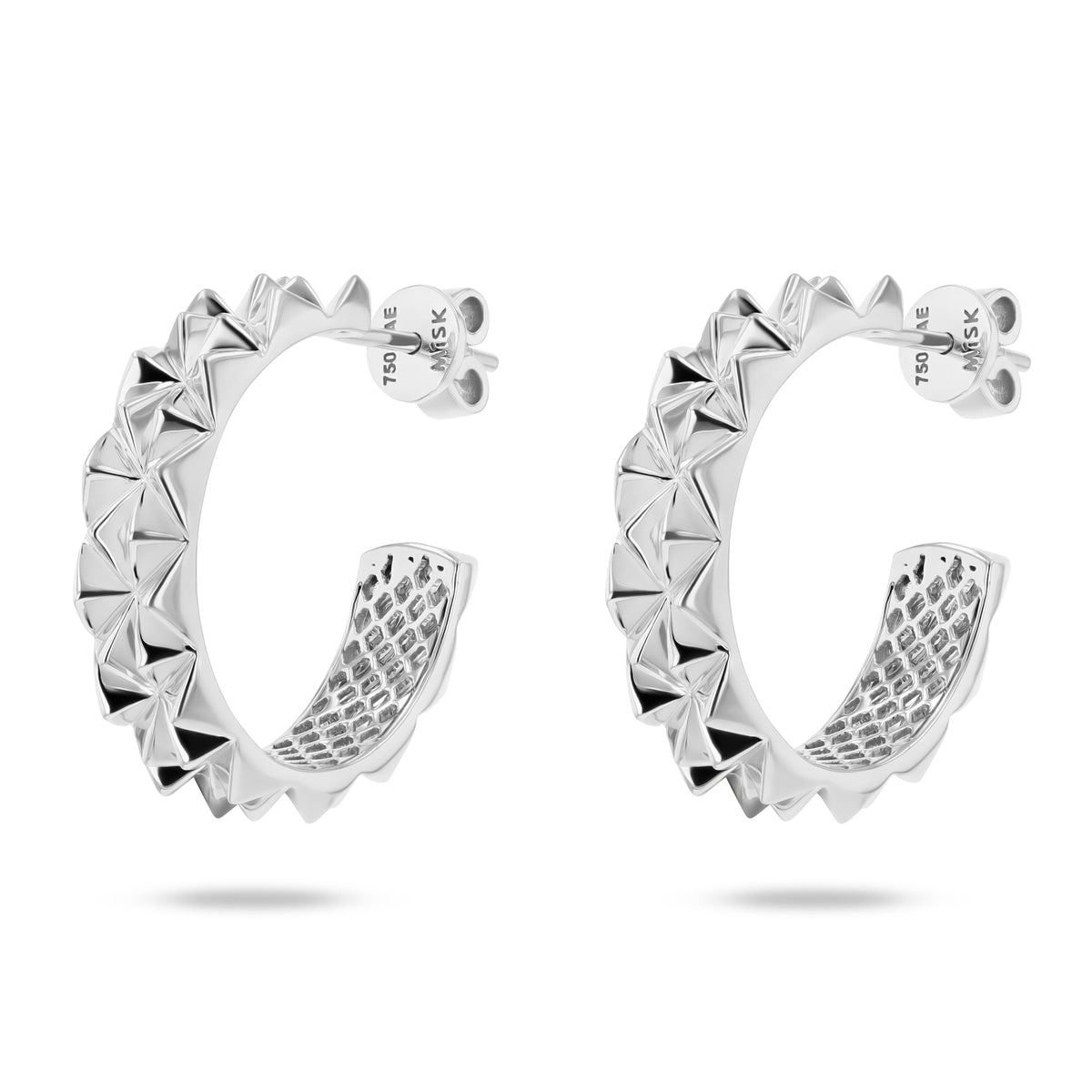 Tilal Hoop Earrings#Gold_White Gold